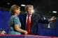 Trump interrupted by protester as he stumps for Darline Graham after debate gaffe