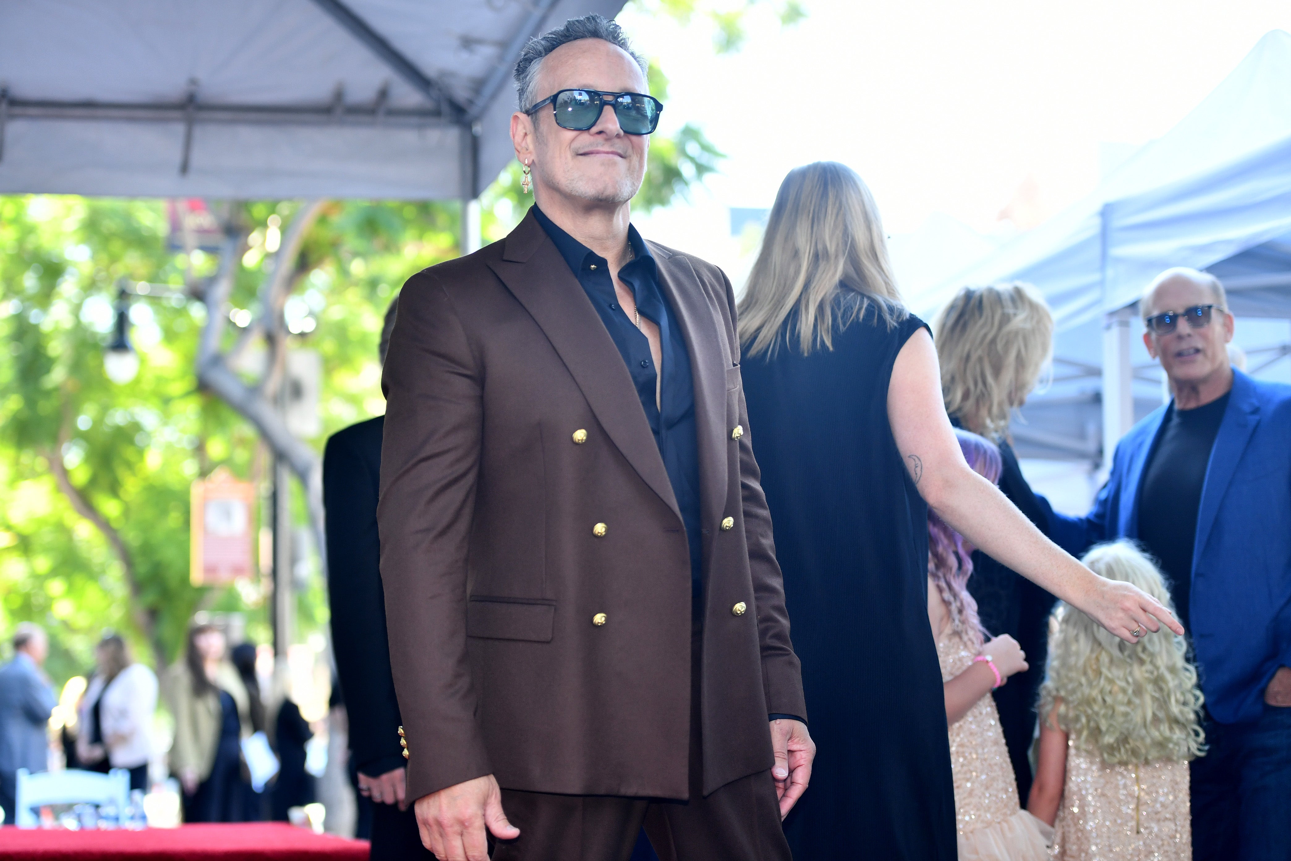 Vivian Campbell at the Hollywood Walk of Fame in 2025