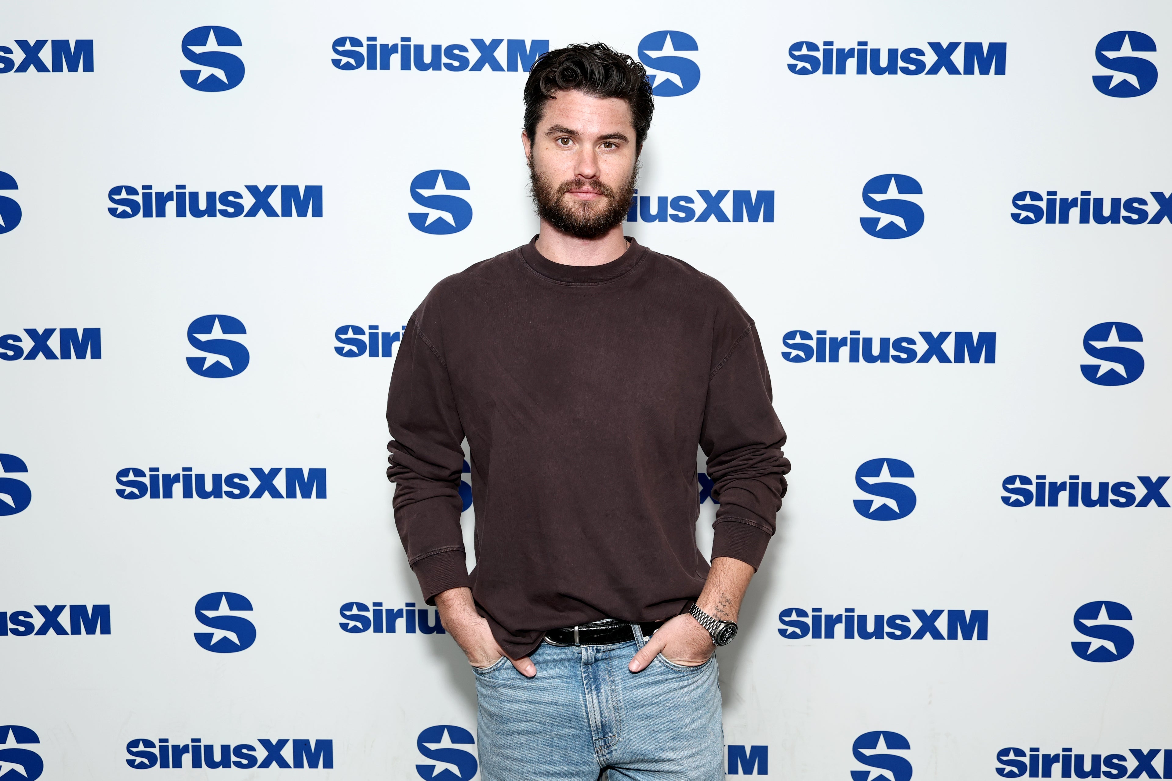 Chase Stokes attends SiriusXM's Front Row with the cast of 'Outer Banks'