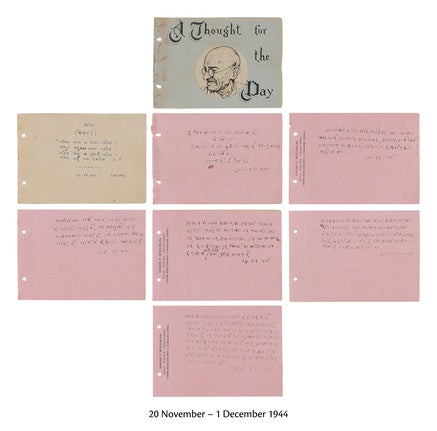 The handwritten messages were addressed to Anand T Hingorani, a close associate of Gandhi and a fellow participant in India’s independence movement. They were written over almost two years, and were later compiled into a book called A Thought for the Day