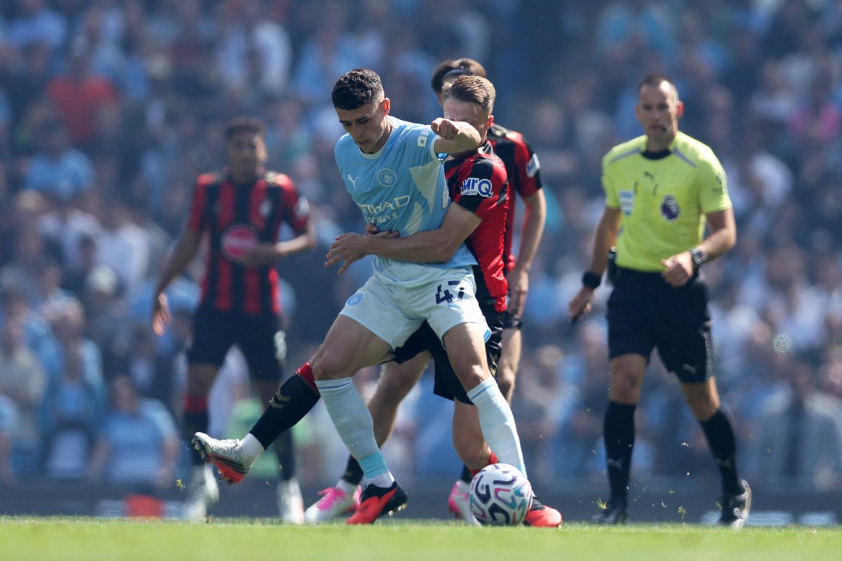 Man City vs Bournemouth LIVE: Petrovic denies Lewis as hosts make bright start to Premier League clash