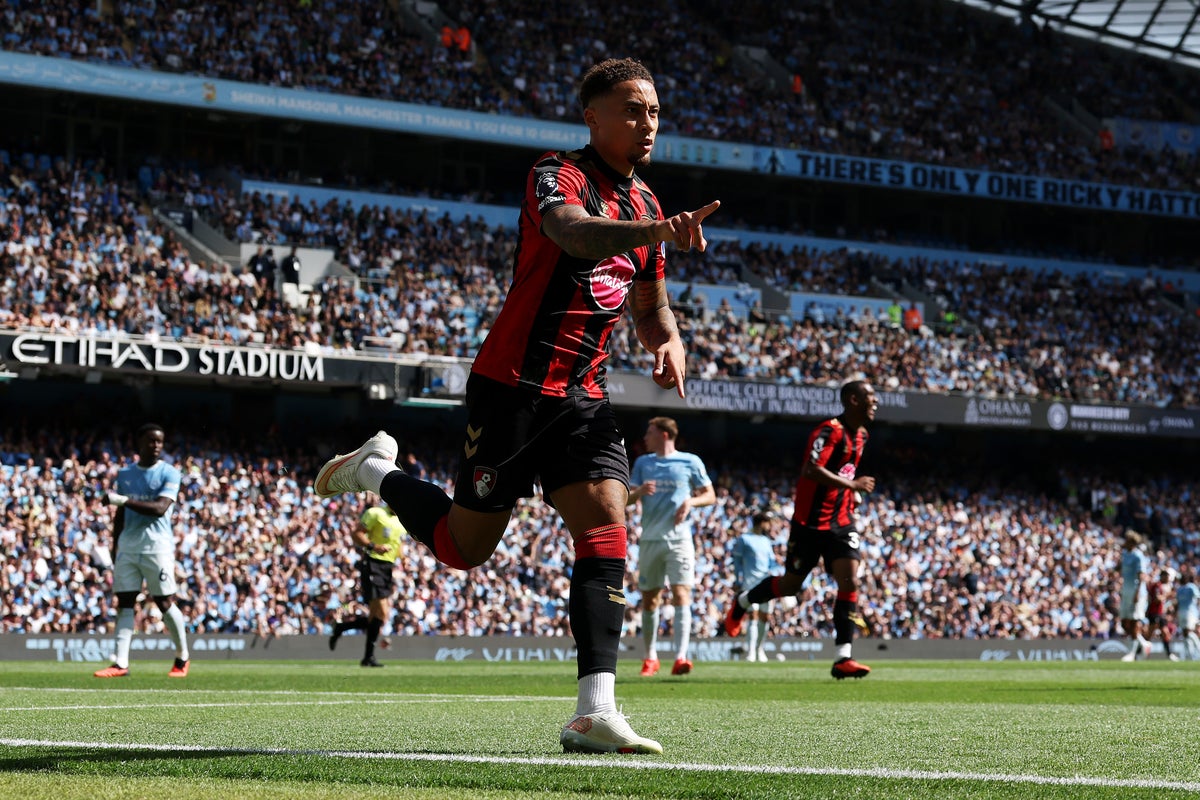 Man City vs Bournemouth LIVE: Marcus Tavernier fires Cherries into lead at Etihad Stadium