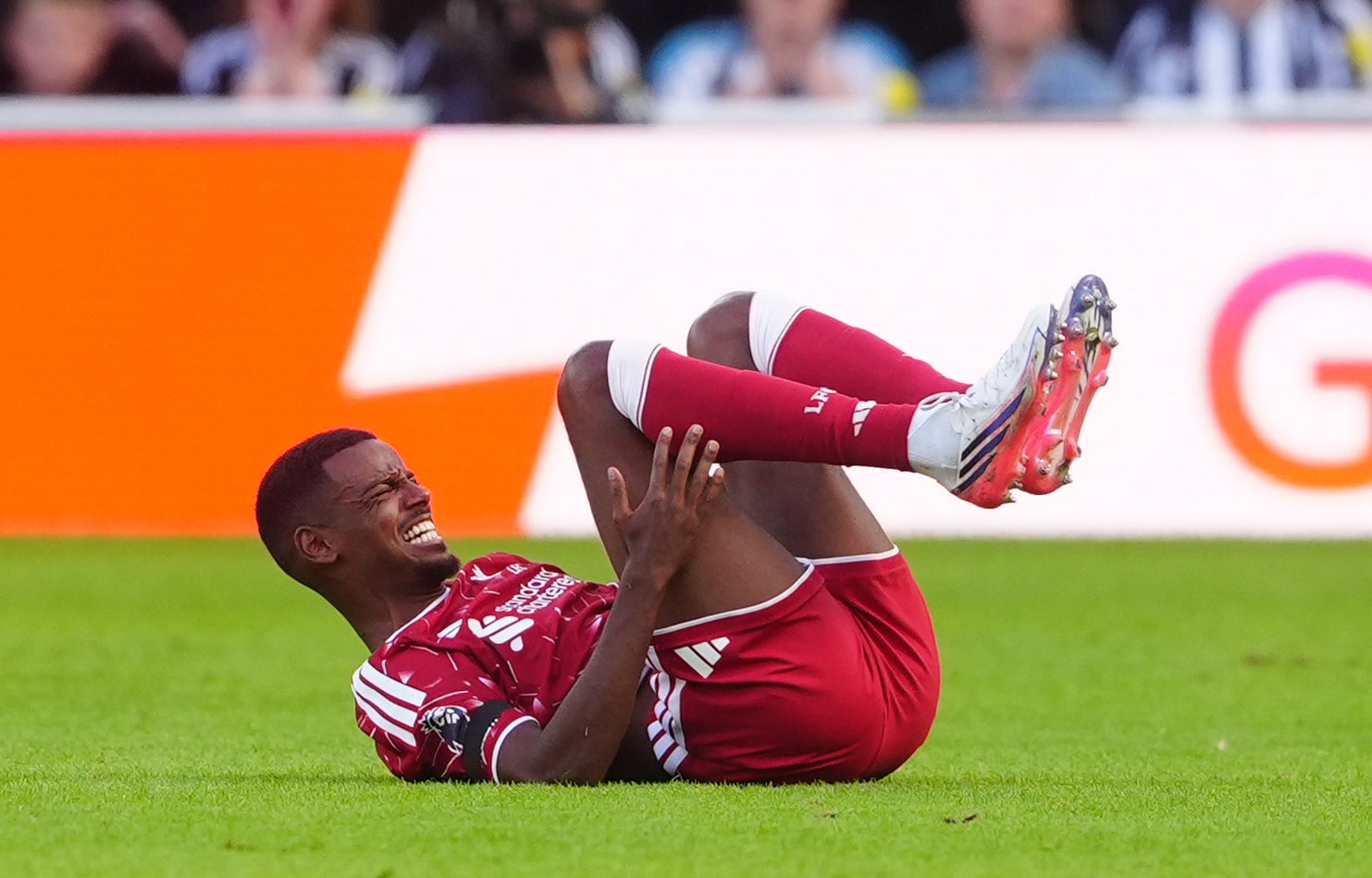 Isak was crunched by a Newcastle challenge which pleased the home crowd
