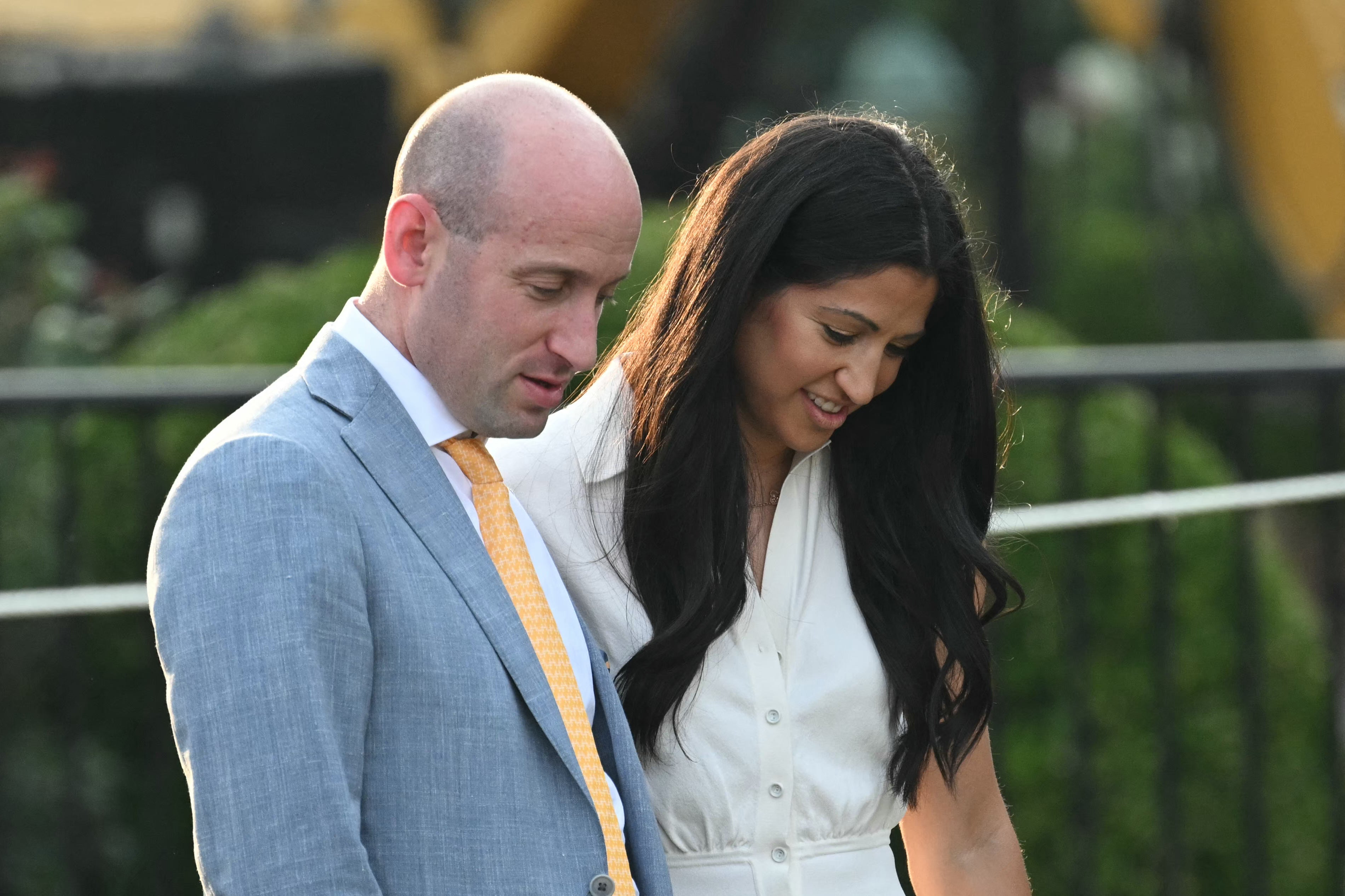 Katie Miller is the wife of Stephen Miller, the White House deputy chief of staff, who recently referred to Leavitt as ‘a close friend’