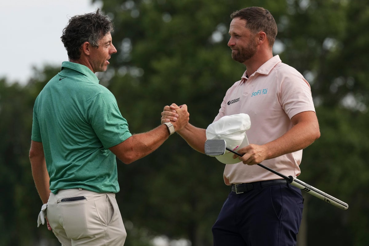 Rory McIlroy fightback falters late on as Wyndham Clark wins BMW Championship