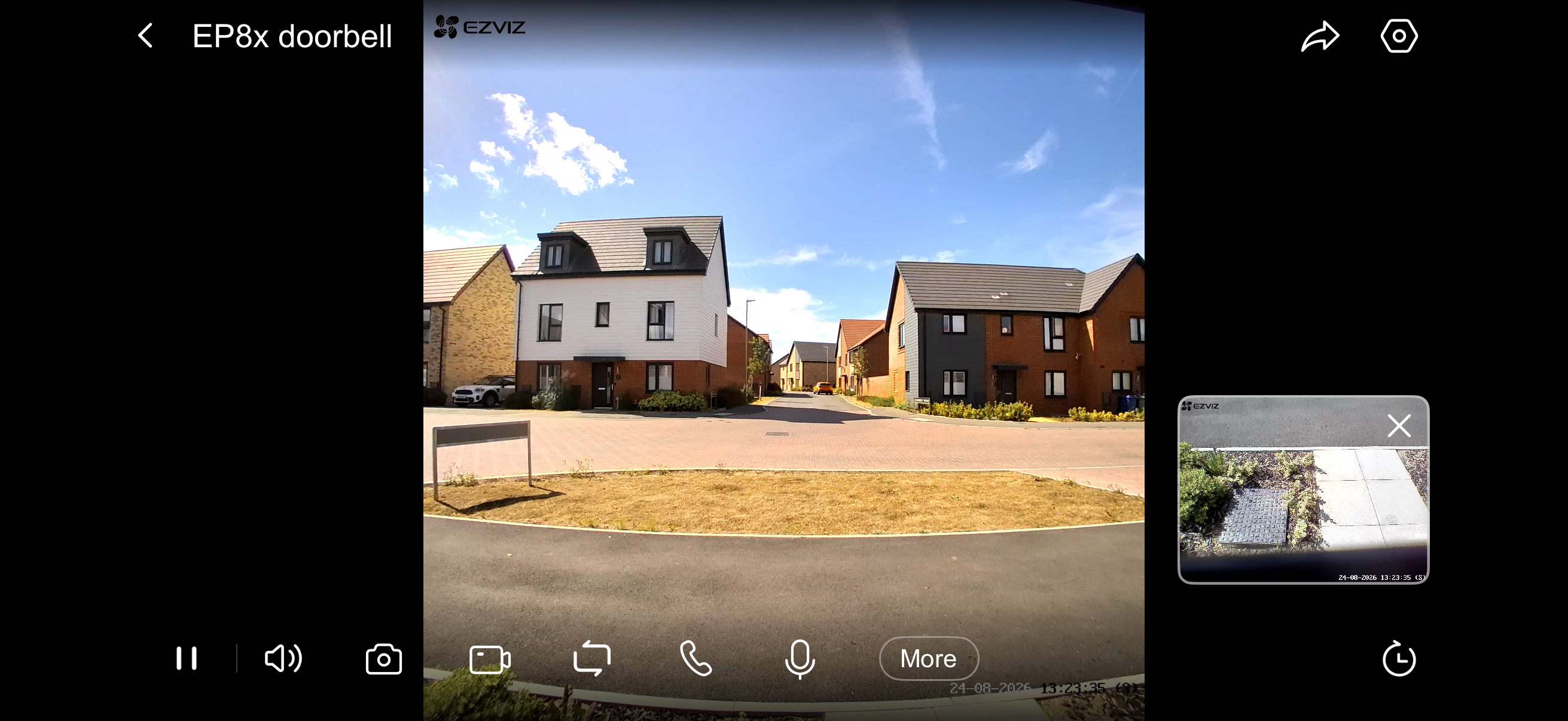 The doorbell has a secondary camera for showing doorstep deliveries (The Independent / Alistair Charlton)