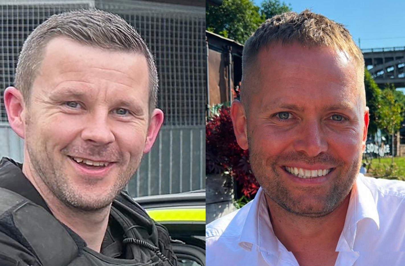 Pc Tom Clough (left) and Pc Matthew Blades (Cleveland Police/PA)