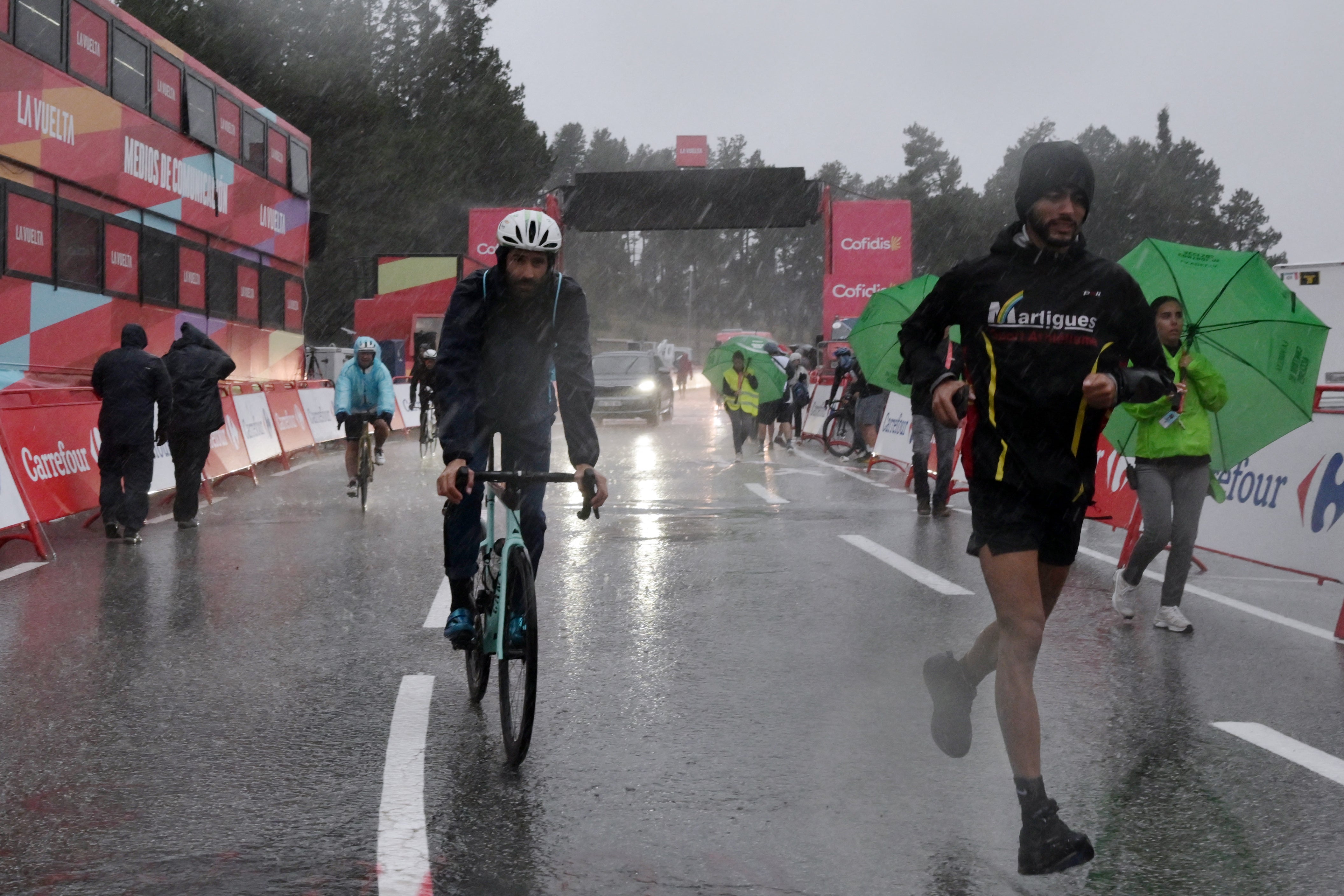 Stage three had to be called off due to hailstorms