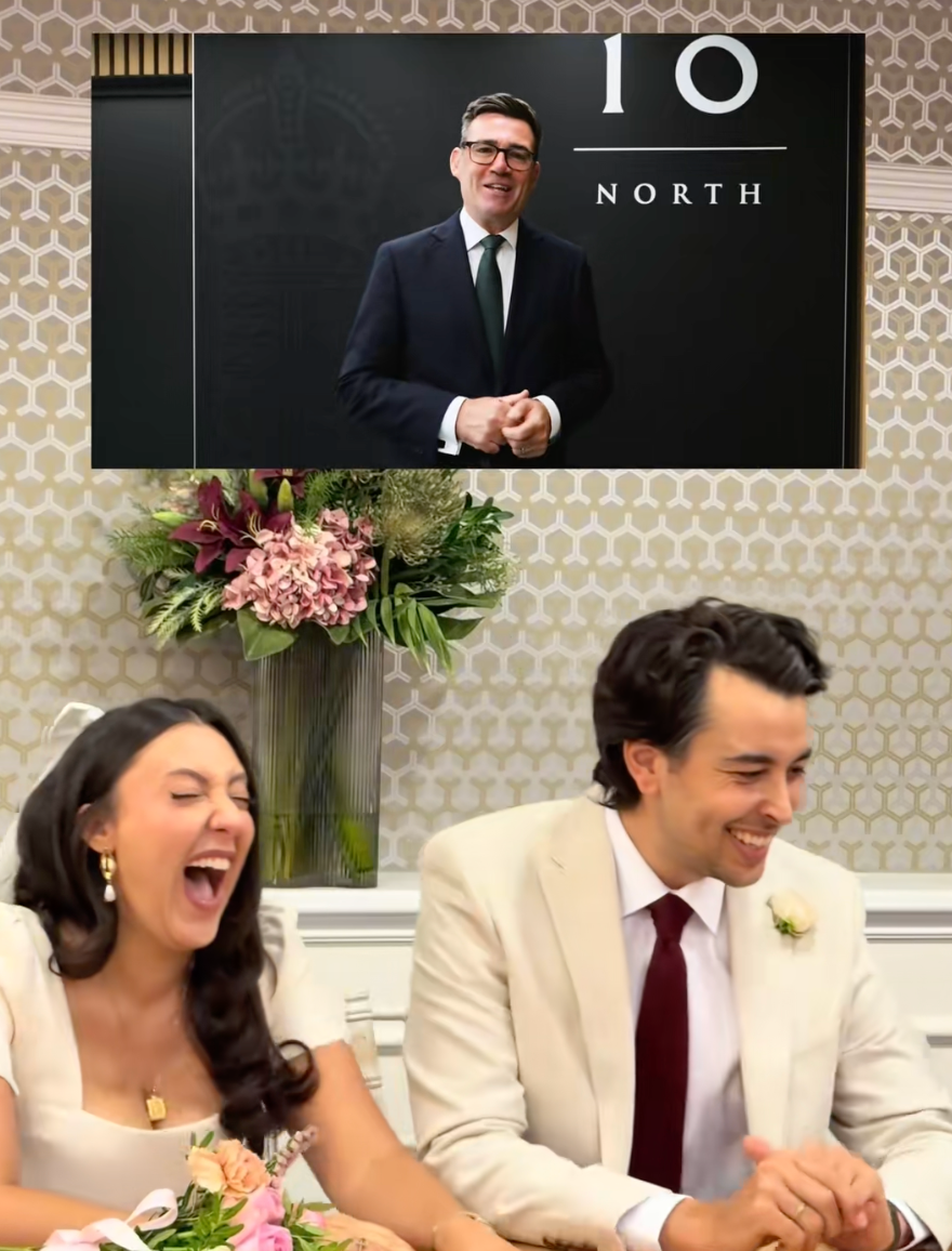 Andy Burnham surprises newlyweds with video message after bride&rsquo;s request
