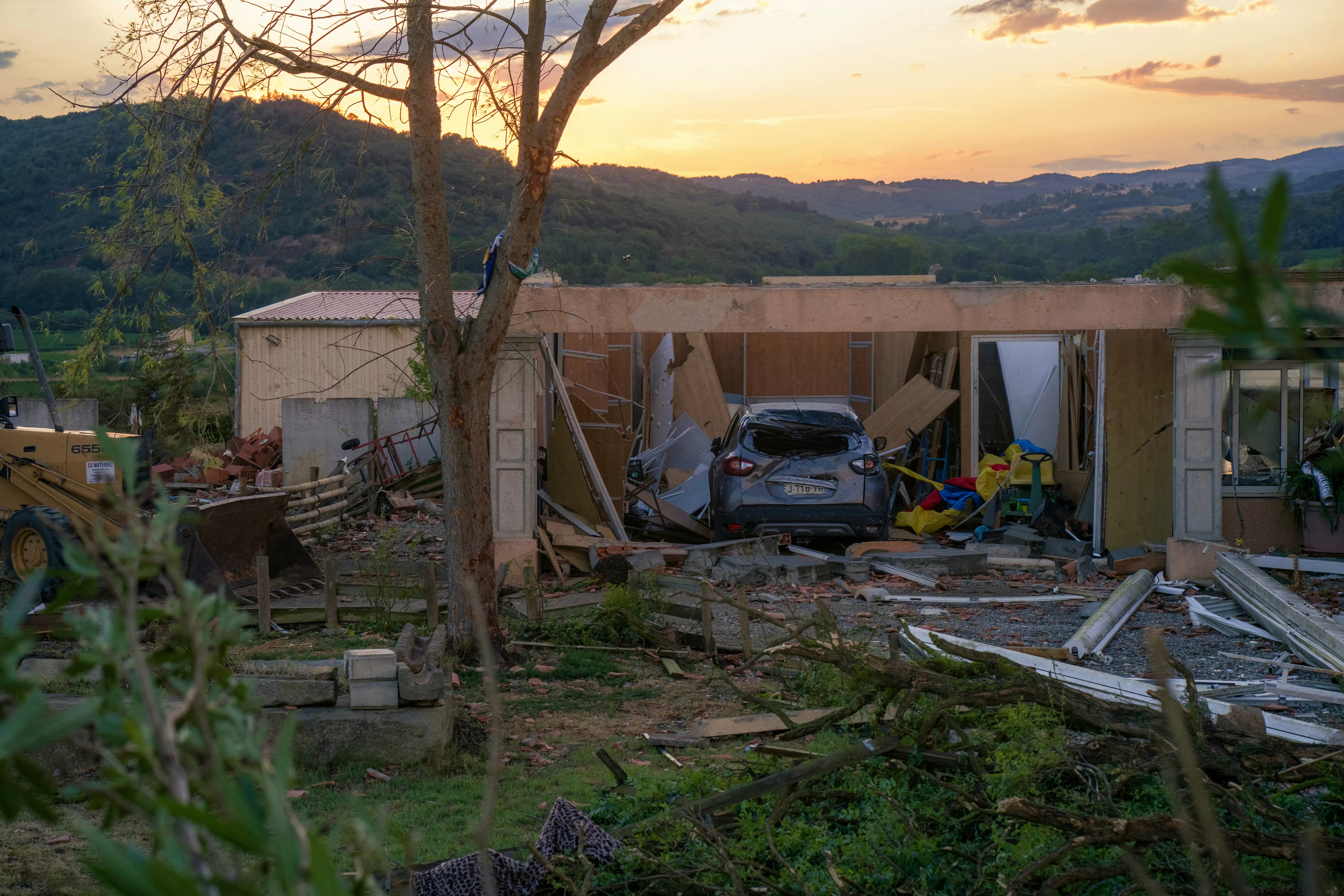 Hundreds of houses were damaged after the tornado struck (AFP/Getty)