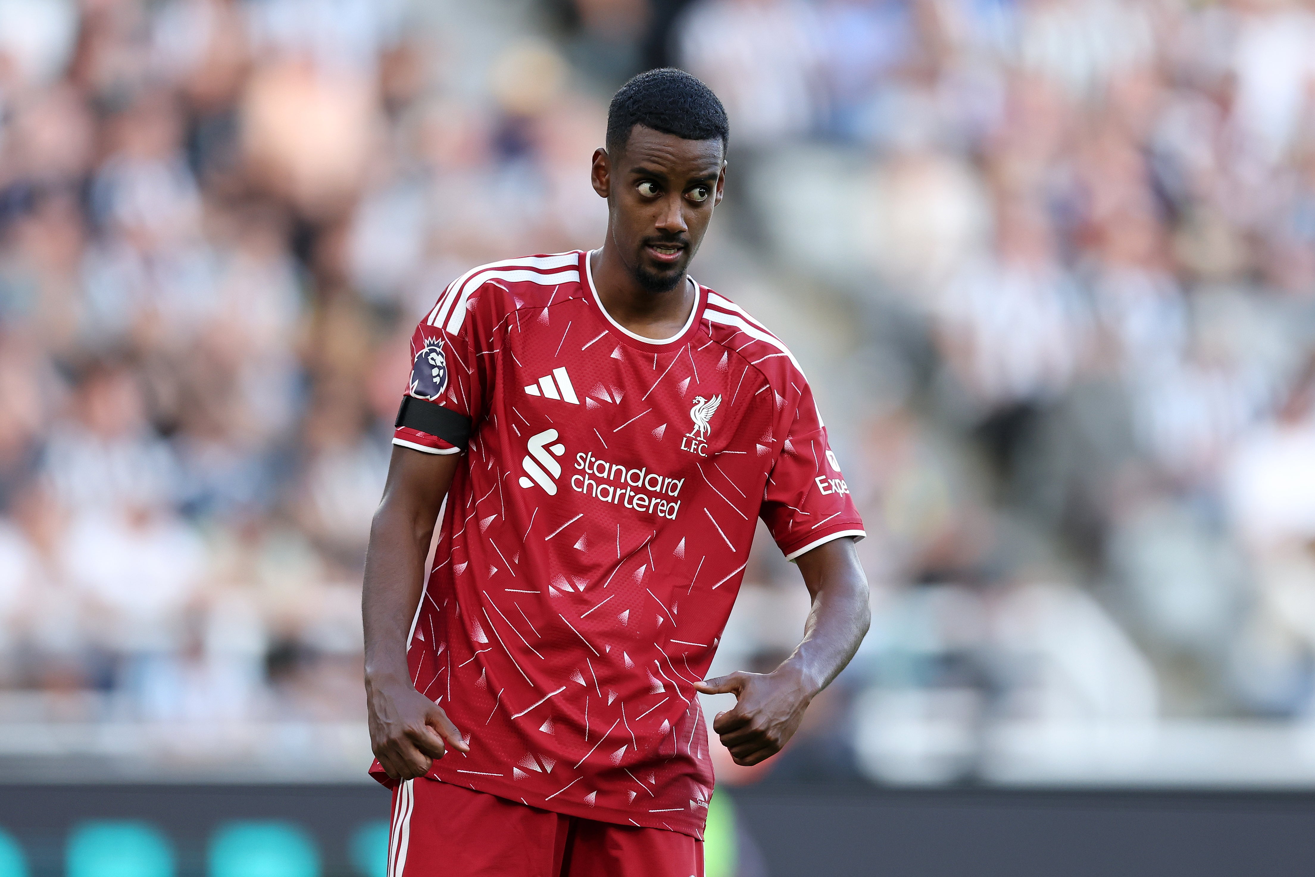 Alexander Isak was a fringe figure in Liverpool’s Premier League opener