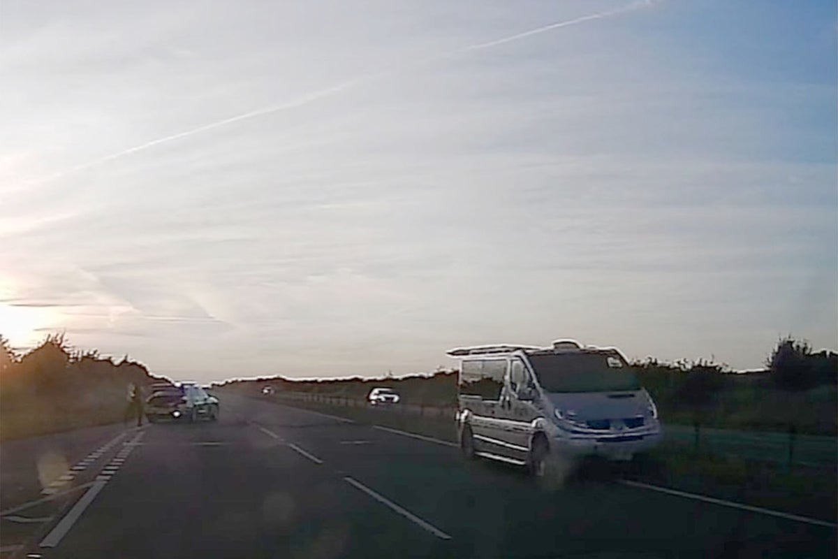 Horrifying dashcam footage shows taxi driving on wrong side of dual carriageway days after tragic A66 crash