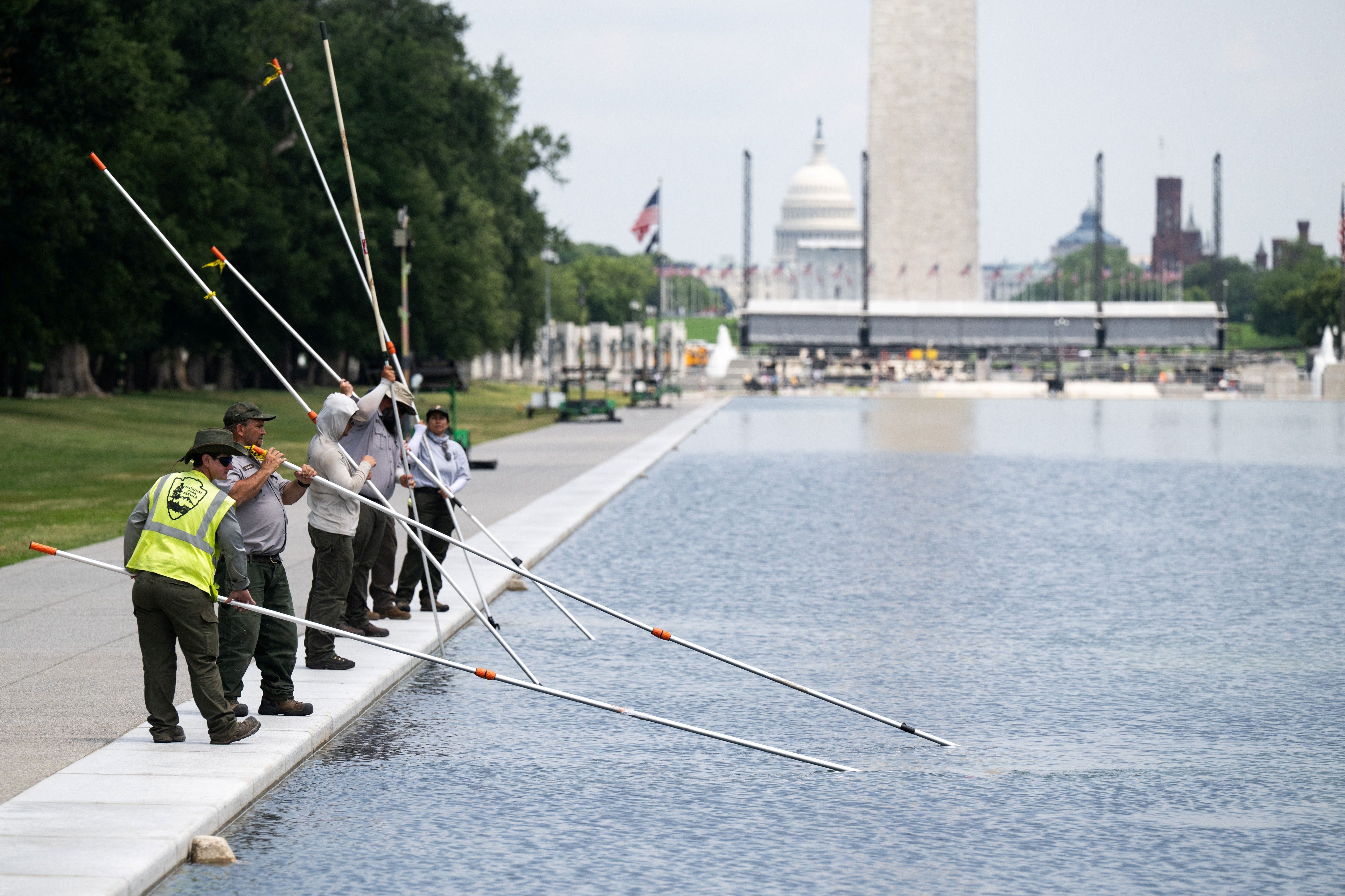 Nearly 300 employees from the Park Service’s “incident management team” have been deployed to the capital