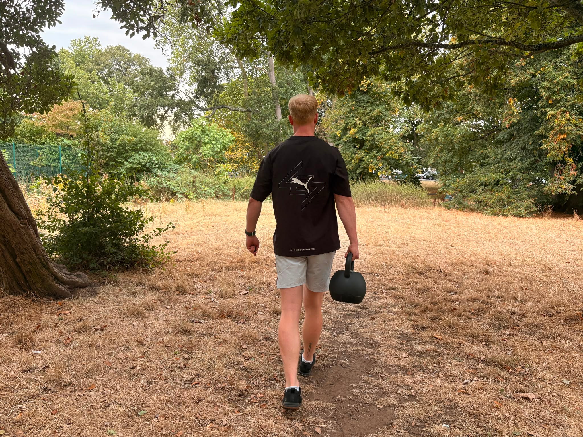 With kettlebell training, the workout often starts early – simply carrying it to your chosen workout spot can be a challenge (Harry Bullmore/The Independent)