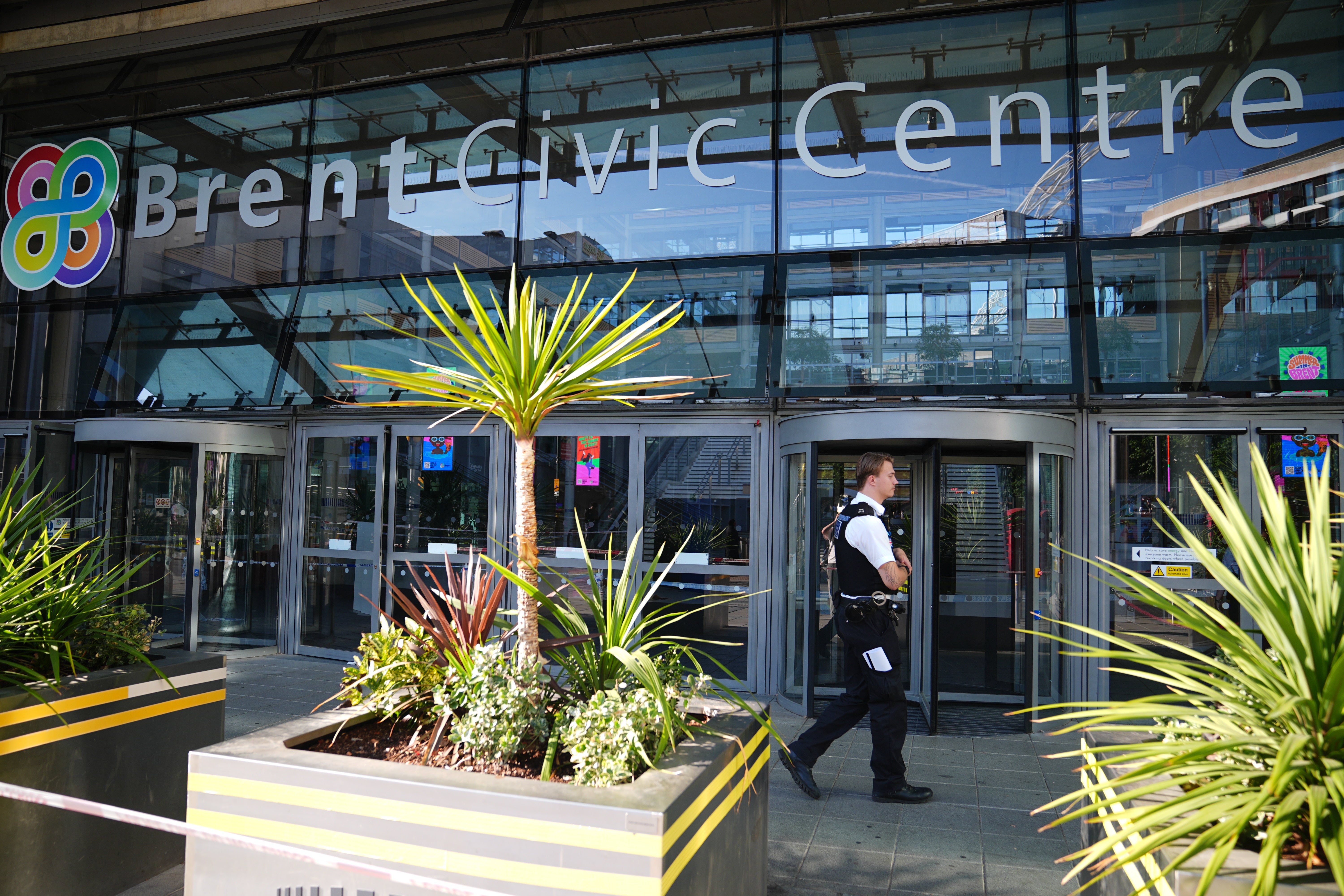 Emergency services were called to Brent Civic Centre following the stabbing