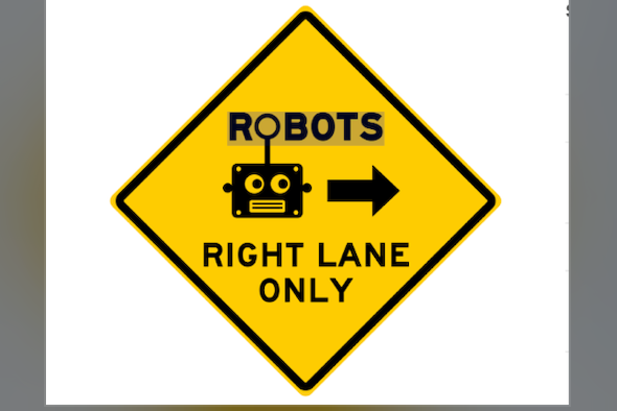 'Yalnızca Sağ Şeritte Robotlar' yol levhası toplumu şaşkına çeviriyor