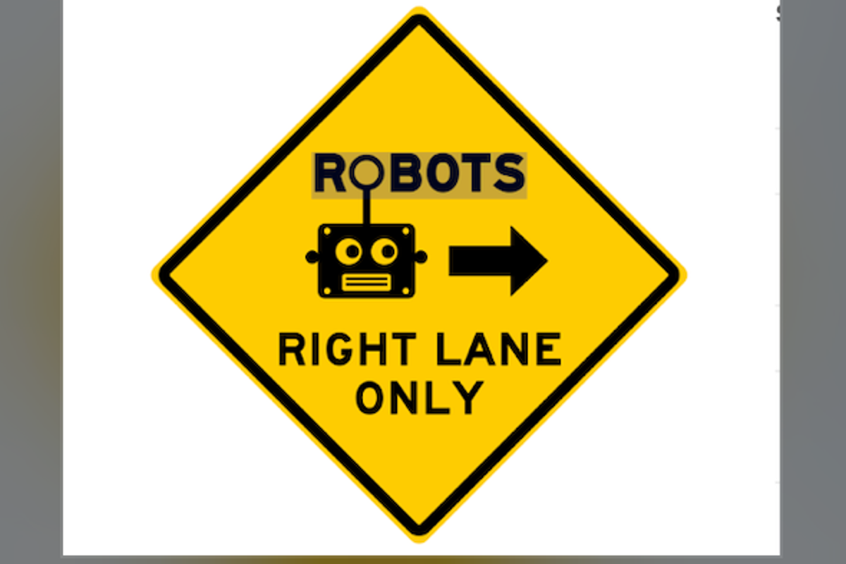 Mysterious 'Robots Right Lane Only' road sign identified as art project