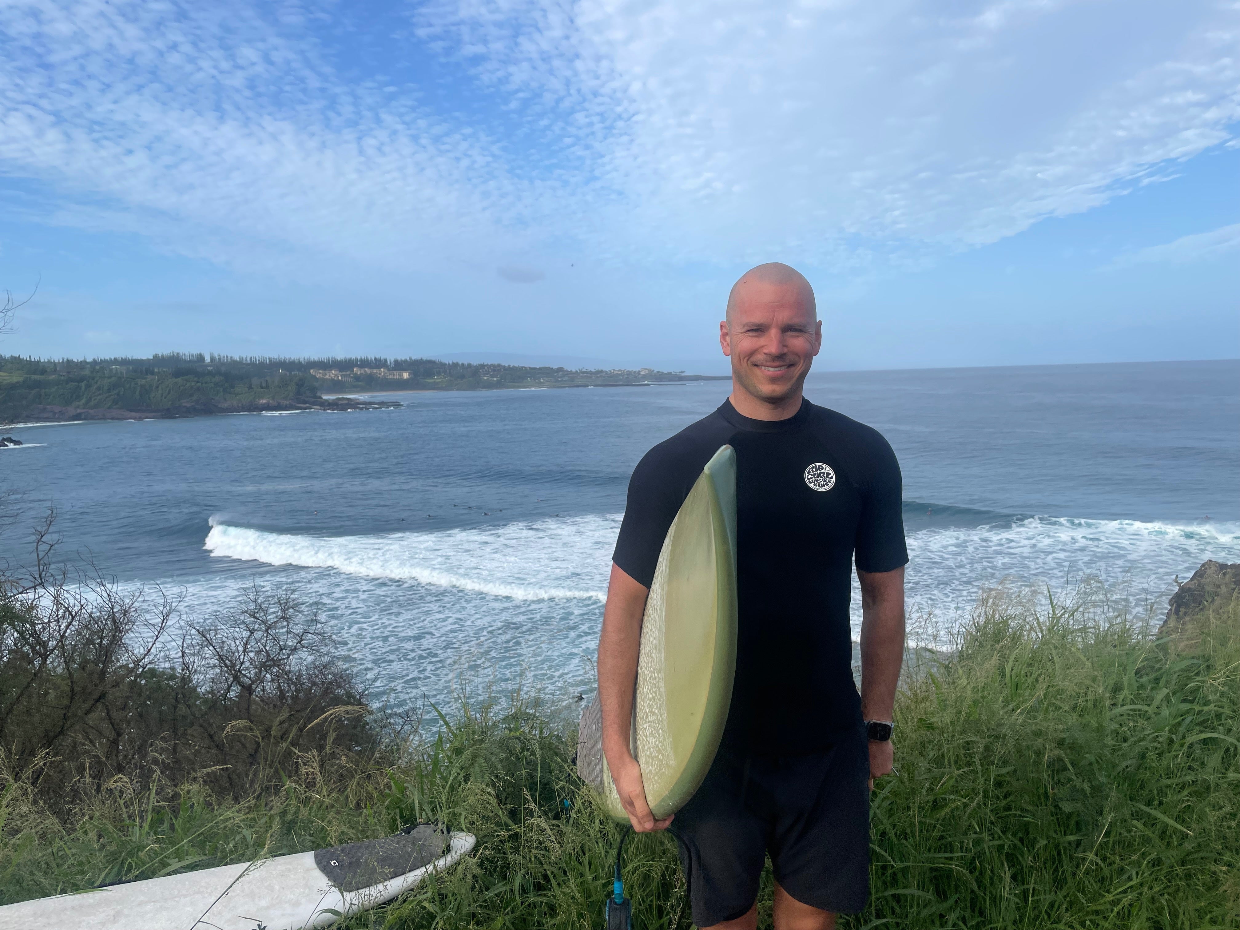 Josh Collette, a 42-year-old surfer who dove into the ocean to save a kid caught in a California riptide, has been left paralyzed after hitting a wall of sand