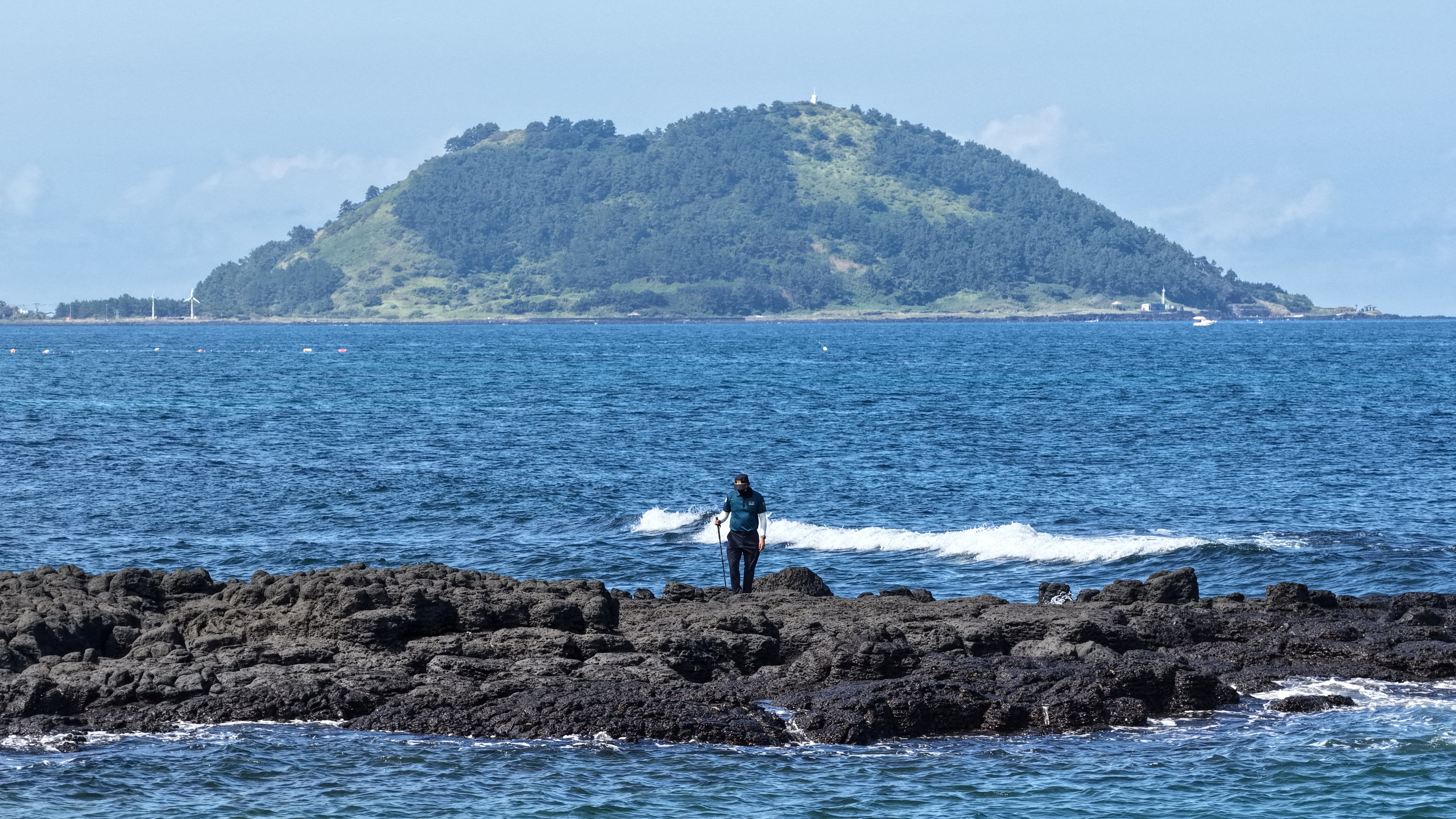 A policeman takes part in a search operation of a missing person Jang Mi-ran in Jeju on the Jeju island, South Korea, August 24, 2026