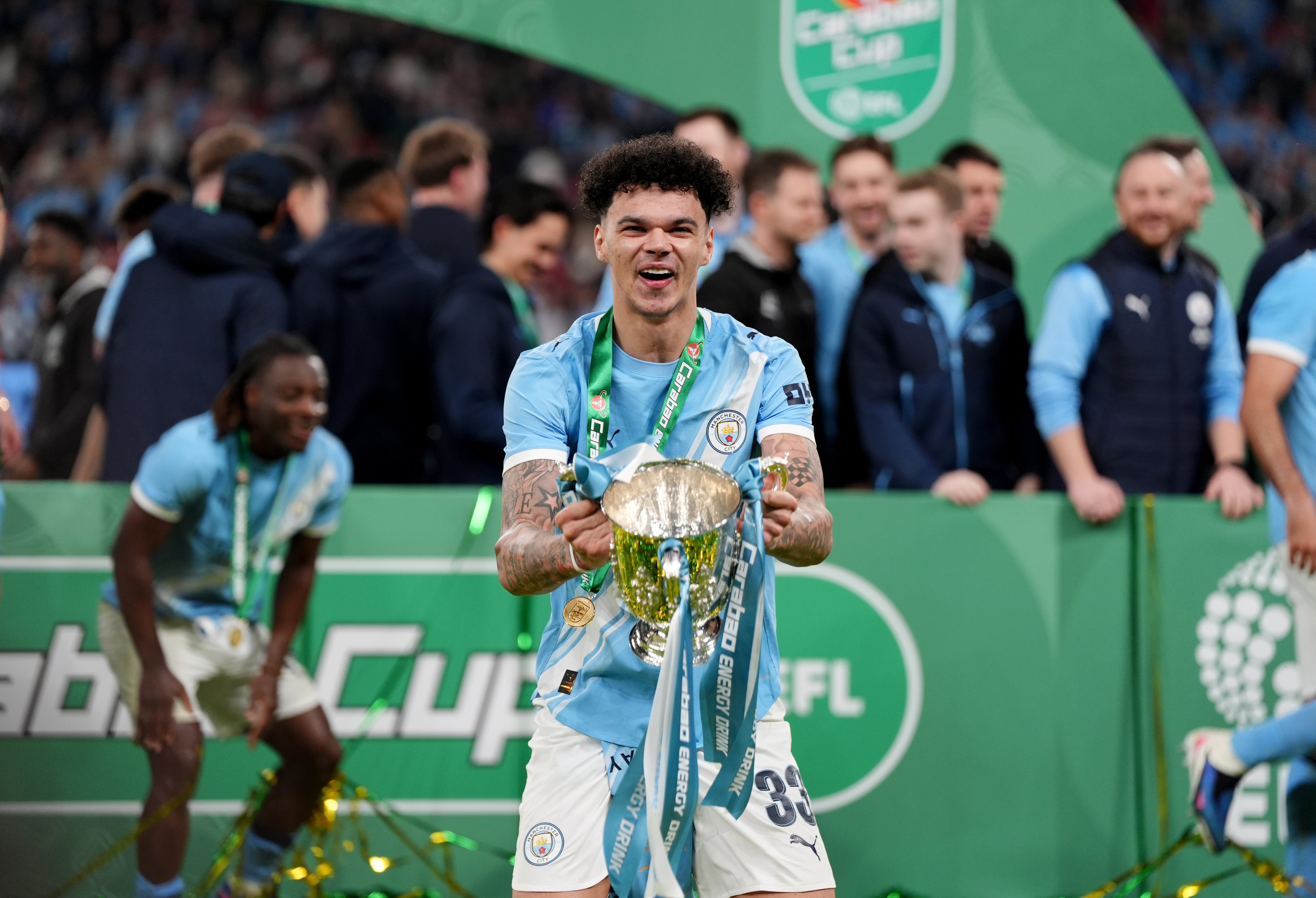 Nico O’Reilly won a domestic cup double with Man City last season