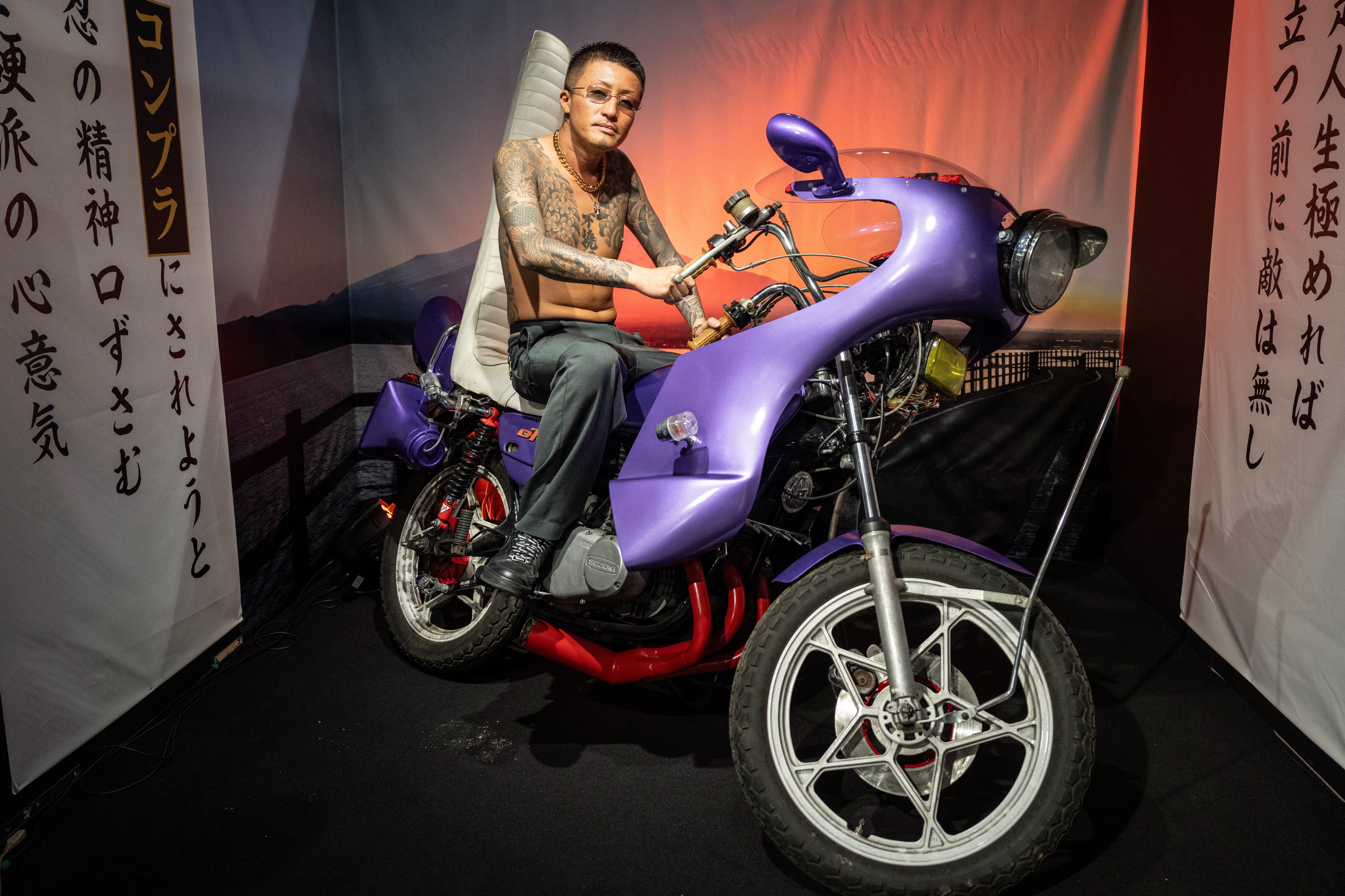 Season 1 participant Shunya Tsukahara at an event that can be translated as the ‘Great Yankii Exhibition’ in Tokyo; Yankii refers to a Japanese youth subculture associated with delinquent behaviour, rebellious attitudes, and distinctive styles