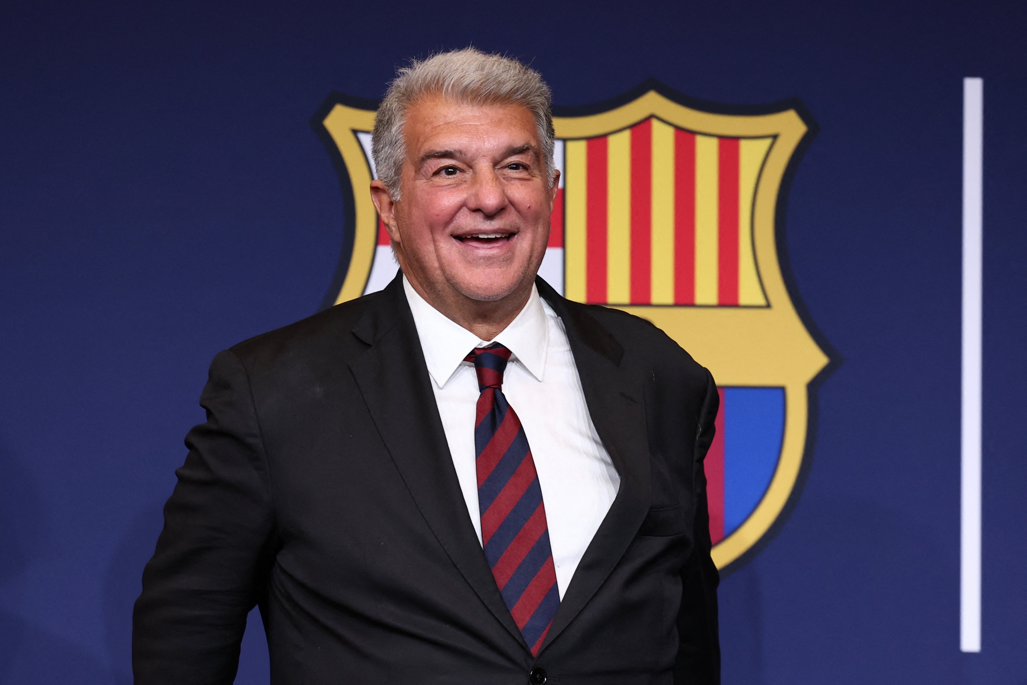 Joan Laporta says the flag “represents the way of thinking of many culers [Barcelona fans] and Catalans”