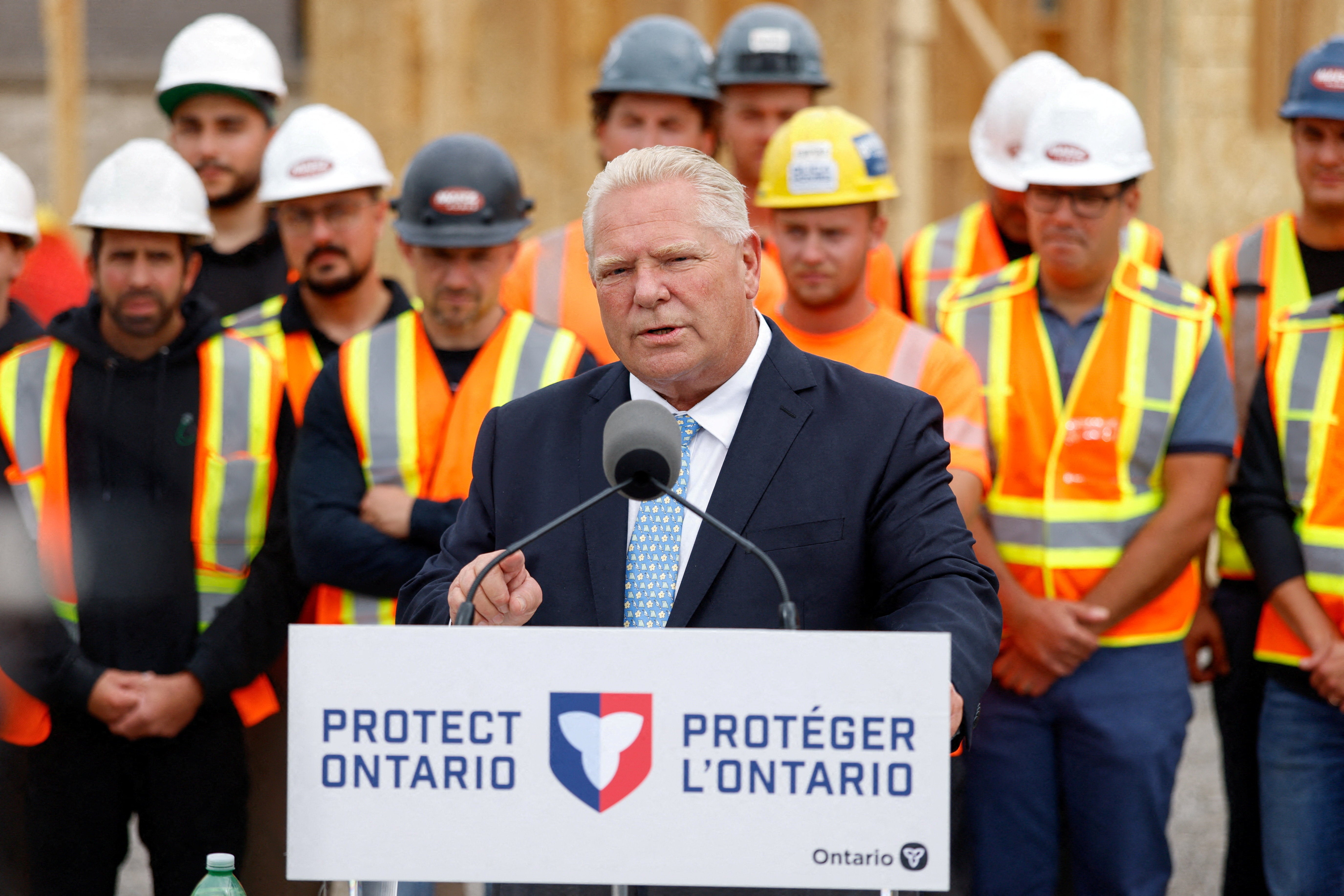Ontario Premier Doug Ford responded to Trump's economic threats by saying the president can "kiss my a**," adding that former U.S. President Ronald Reagan would be "spinning around in his grave" if he witnessed Trump's use of tariffs