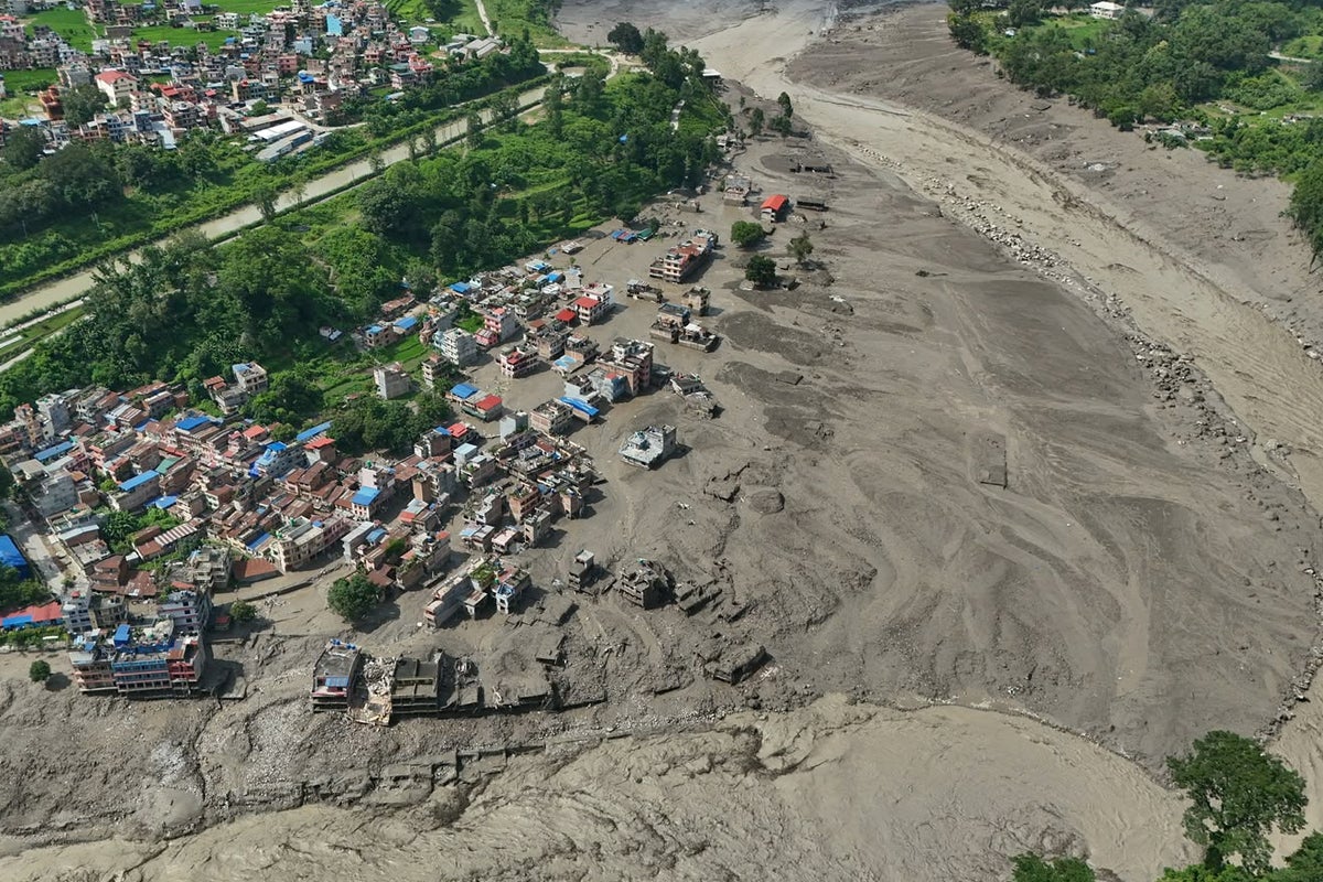 Photos show aftermath of flash floods in Nepal