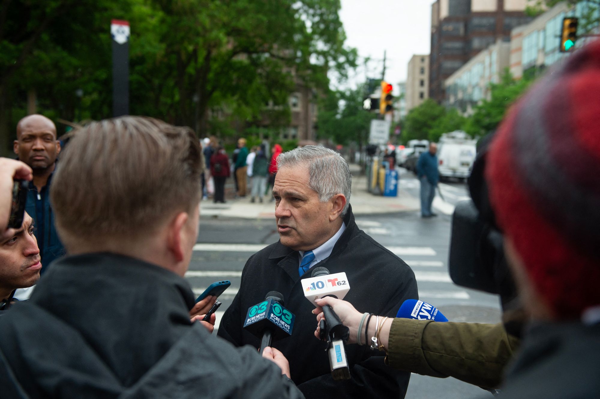 District Attorney of Philadelphia Larry Krasner, pictured here in 2024, said on Tuesday that he would use a piece of the White House ballroom as a paperweight 'after we blow it up'