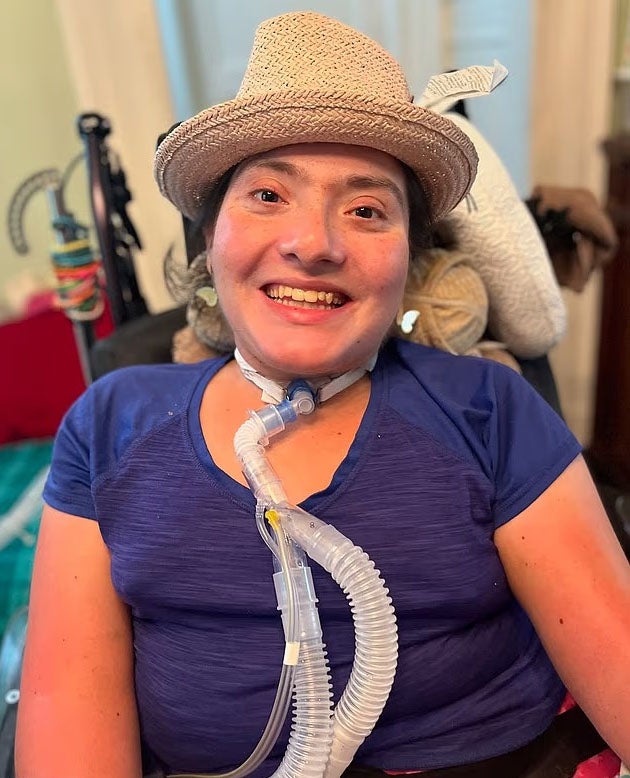 Antonia Sinibaldi says that she was given by restaurant Blu on the Hudson that read: ‘Happy Birthday Wheelchair’