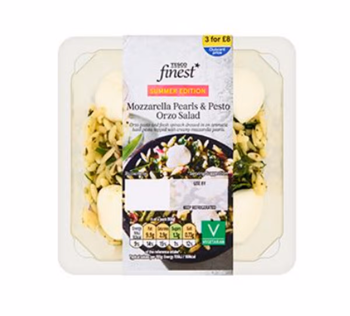 Tesco has recalled their Mozzarella Pearls and Pesto Orzo salad product