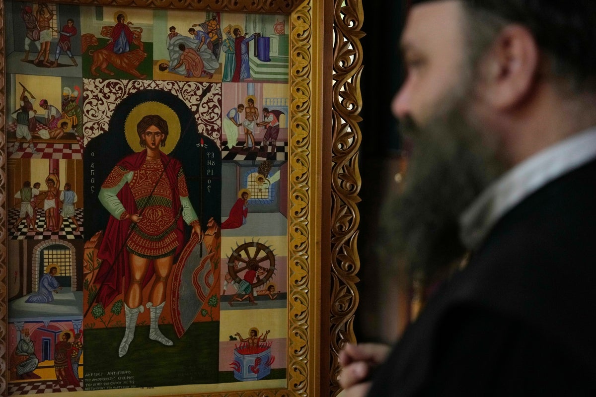 Greek Orthodox tradition honors Saint Fanourios with ritual cake offerings