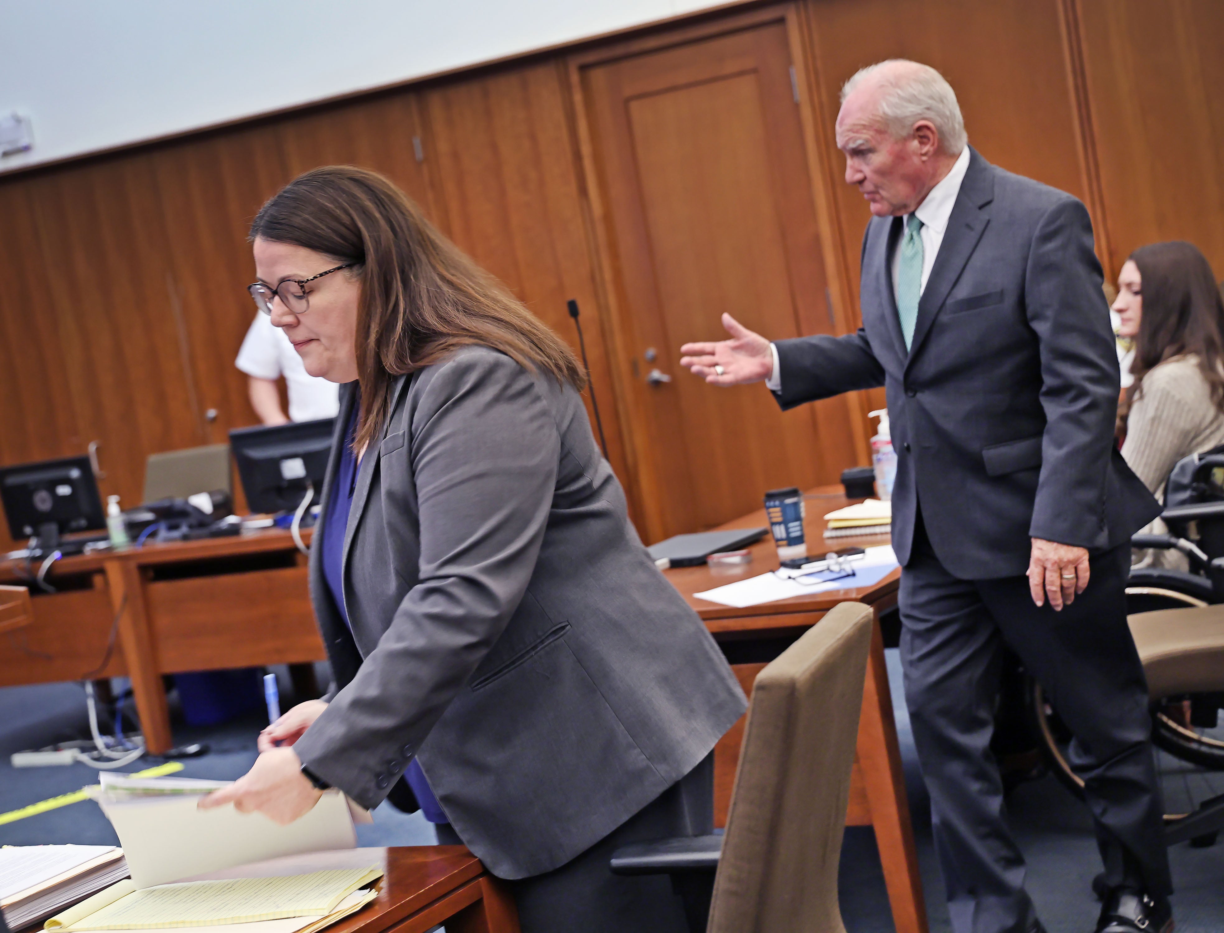 Prosecutor Jennifer Sprague rests her case as defense attorney Kevin Reddington gets in one last question to rebuttal witness Dr. Gregory Saathoff (USA Today 2026)