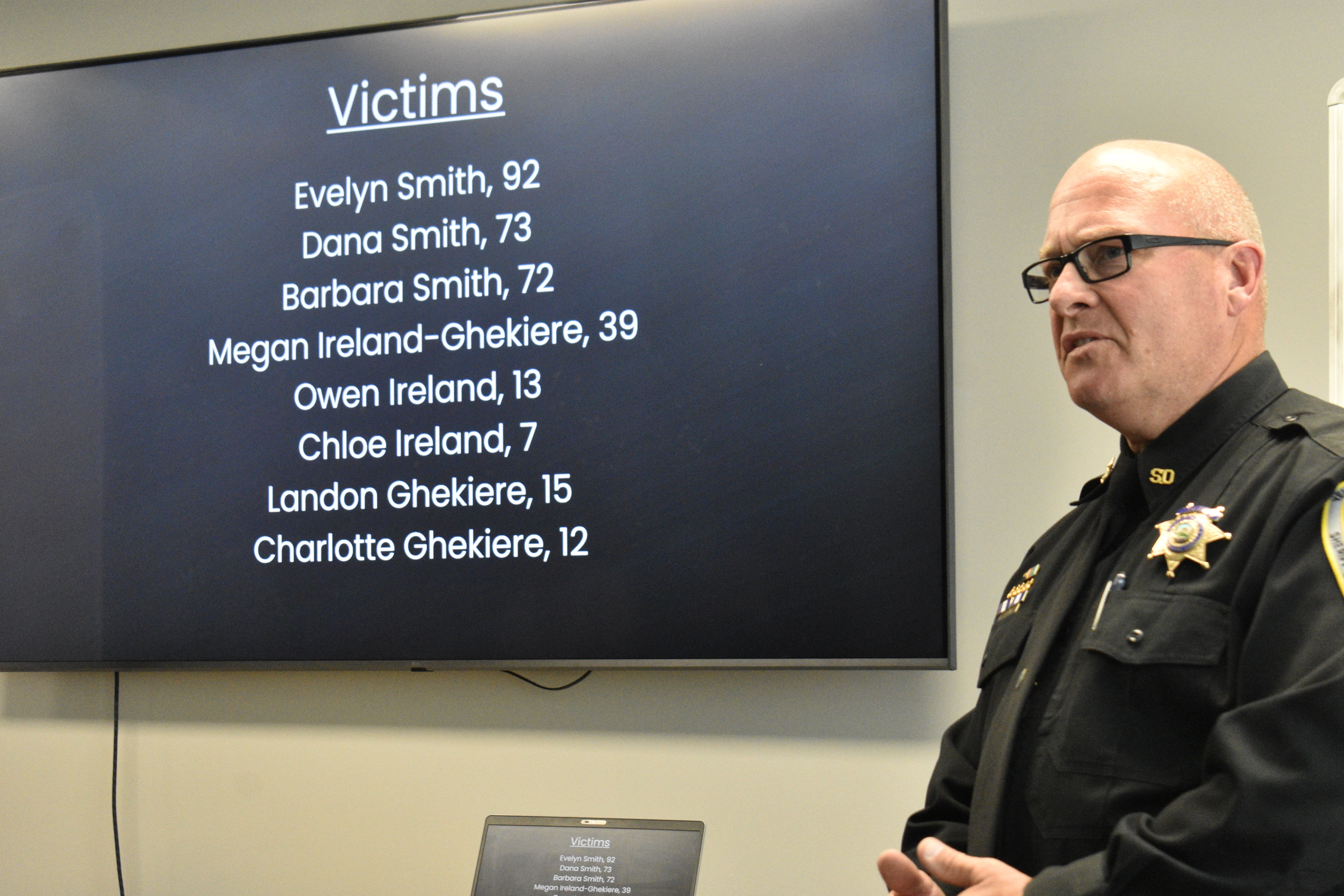 The suspect's own parents, Dana and Barbara Smith, were killed in the shooting, Yellowstone County Sheriff Kent O'Donnell (pictured) confirmed
