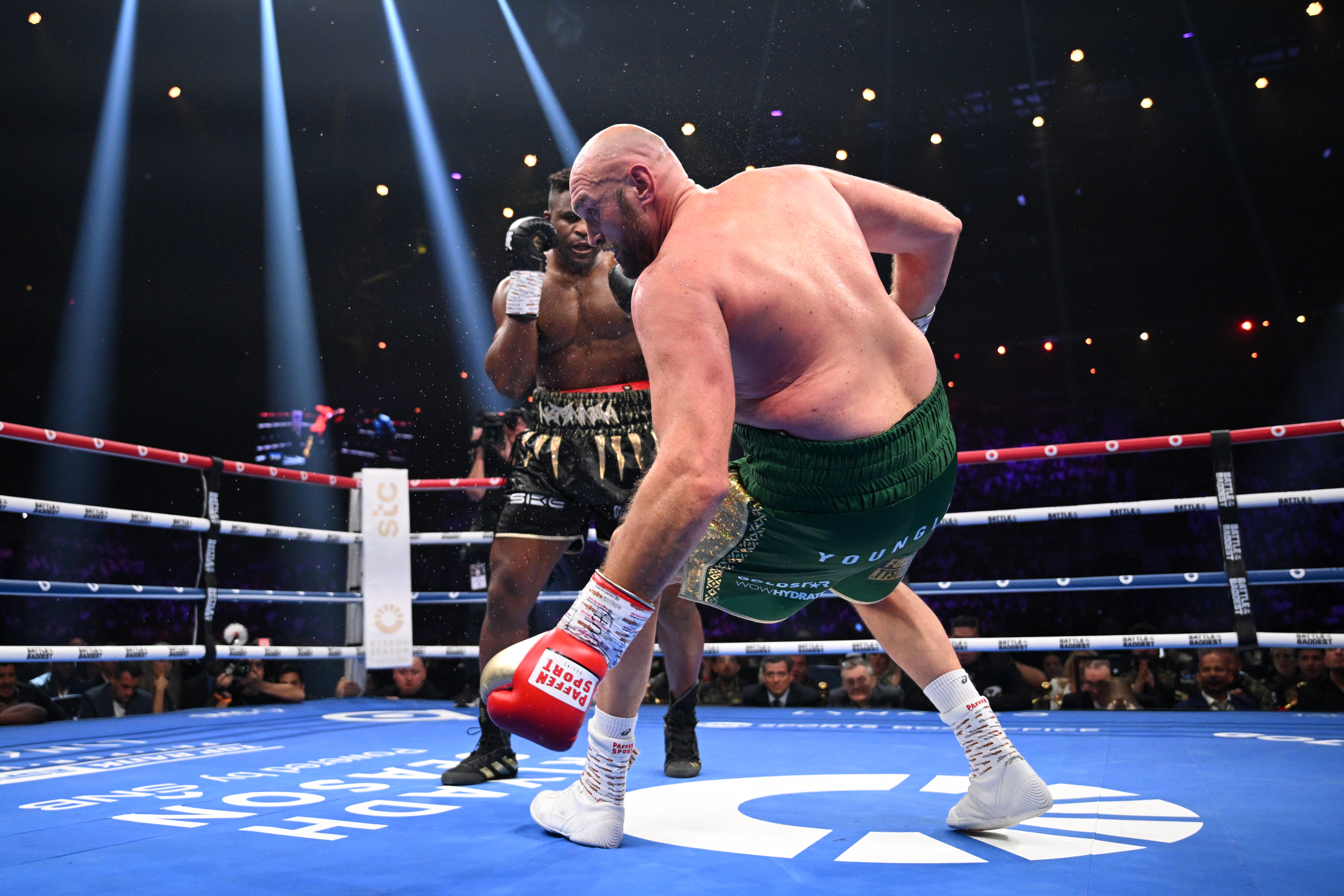 Tyson Fury was shockingly knocked down by Francis Ngannou in their bout