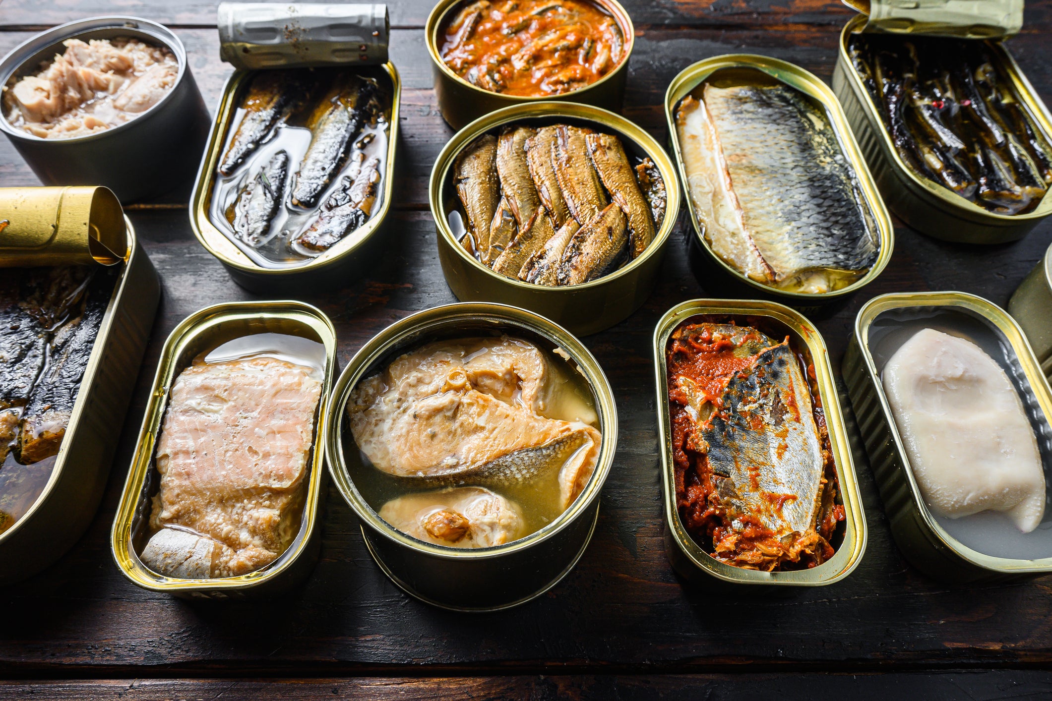 Tinned fish brings protein, while sardines, mackerel and salmon also provide healthy unsaturated fats