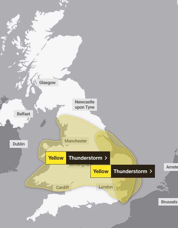 Met Office warns people in 81 areas to prepare ‘emergency kit’ ahead of flooding and thunderstorms