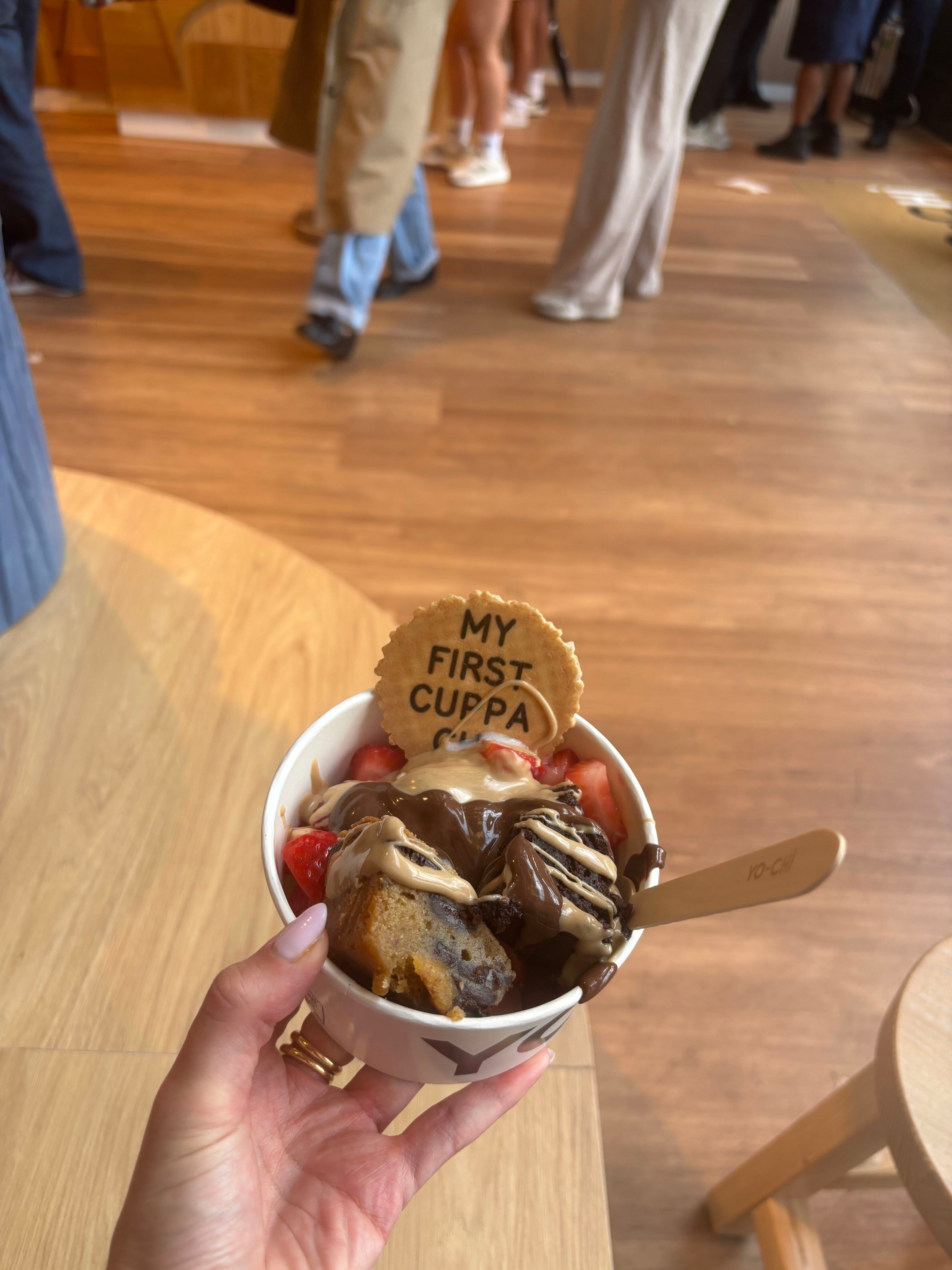 Strawberries, brownie chunks and Nutella on tap are all fan favourite toppings
