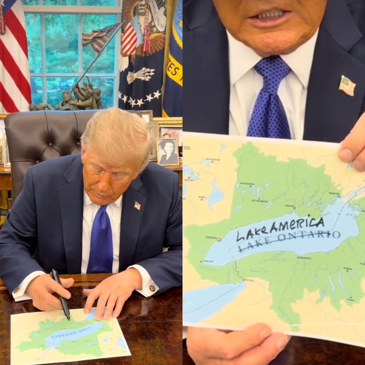 Former President Trump Suggests Renaming Lake Ontario in Remark to Canada