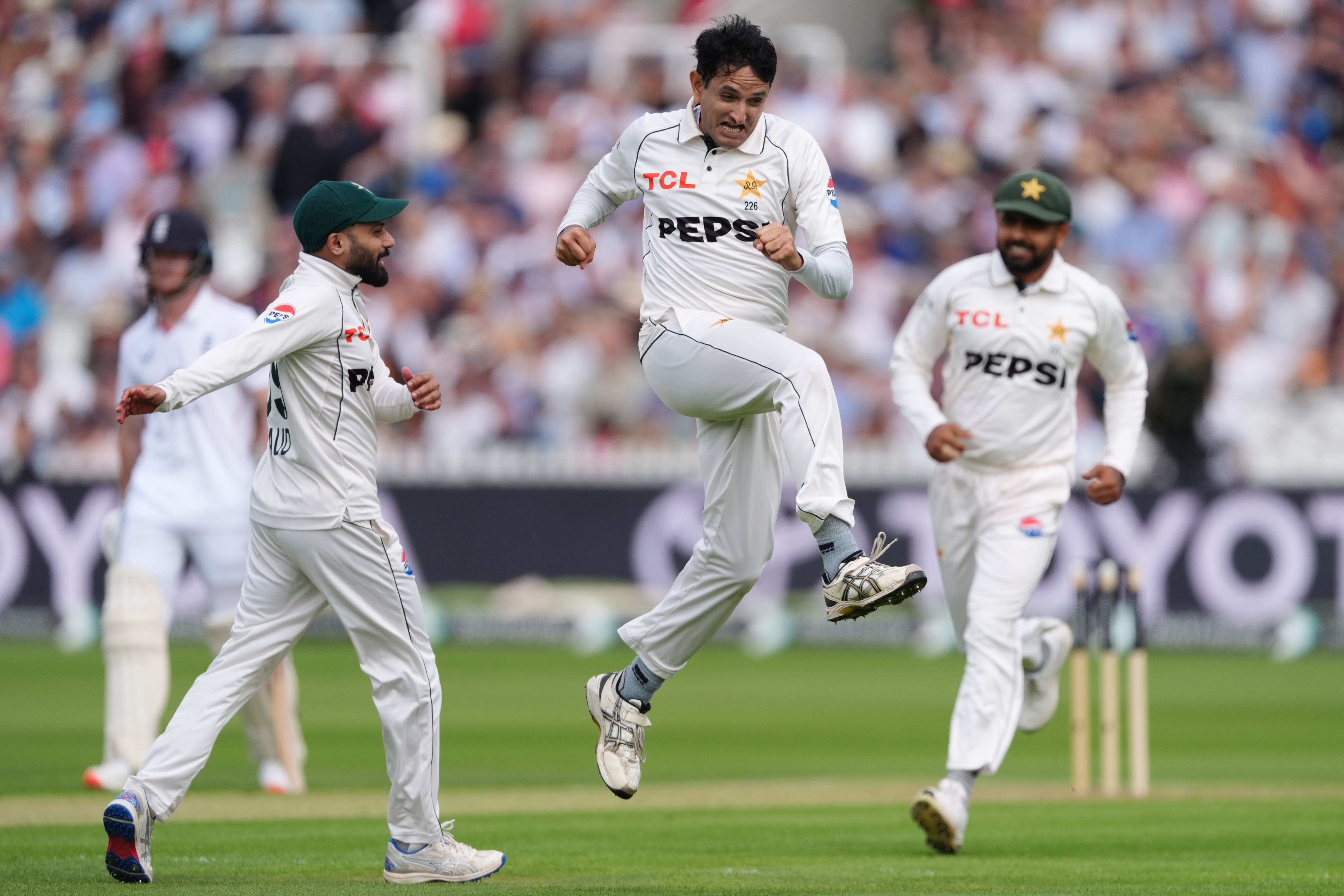 Mohammad Abbas took three England wickets on a rain-delayed first morning