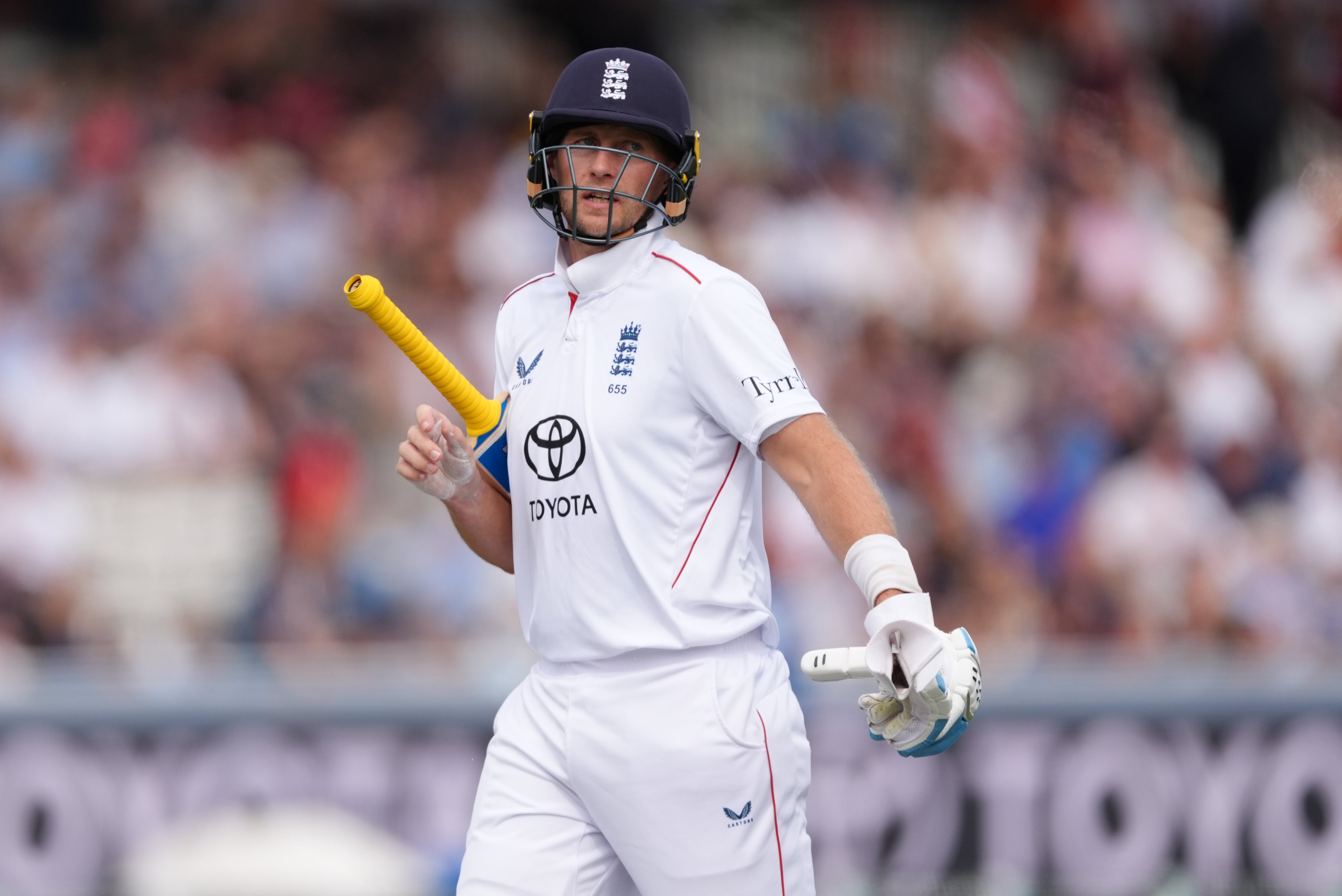 Joe Root made just four before again falling with the wicketkeeper up (Ben Whitley/PA)