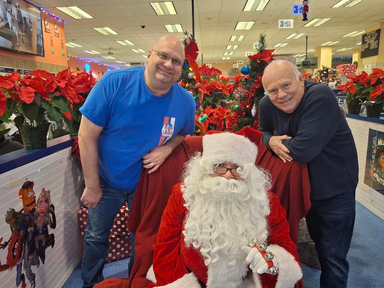 In the winter, one employee dresses up as Santa Claus, taking pictures with kids and giving away presents