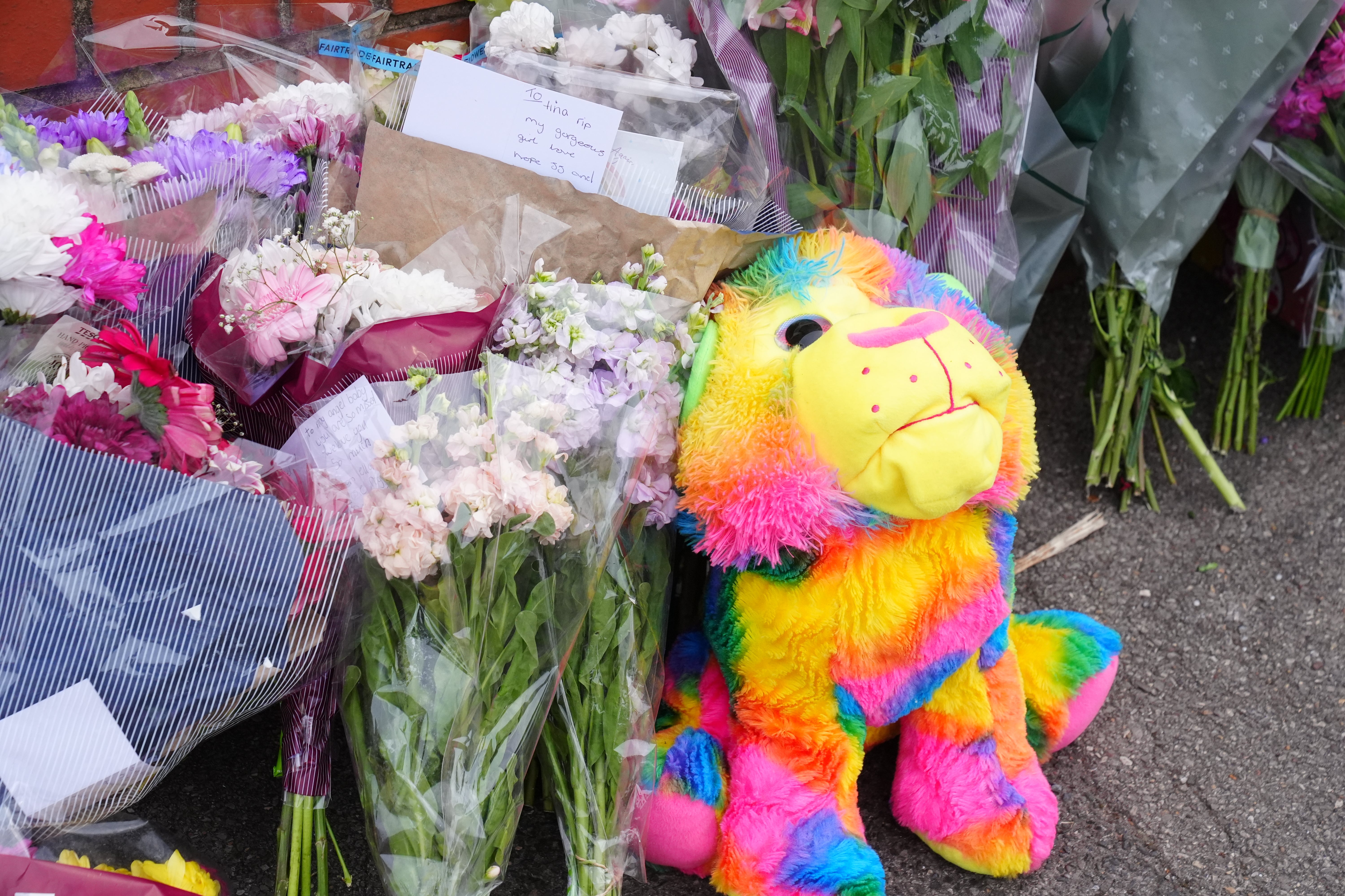 Flowers near the scene on Birchington Avenue, Grangetown, near Middlesbrough