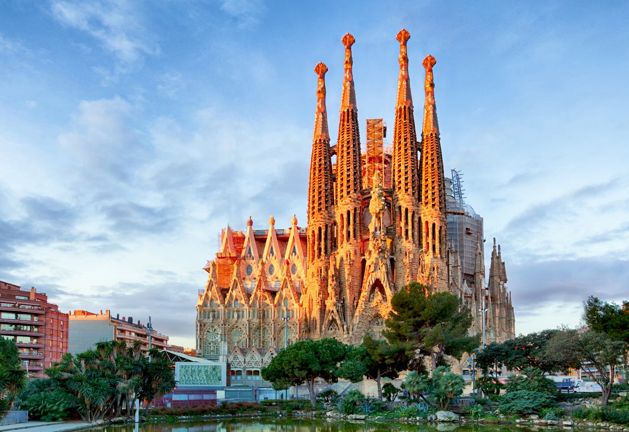 Katie watched the Tour de France’s Grand Départ from the Sagrada Familia