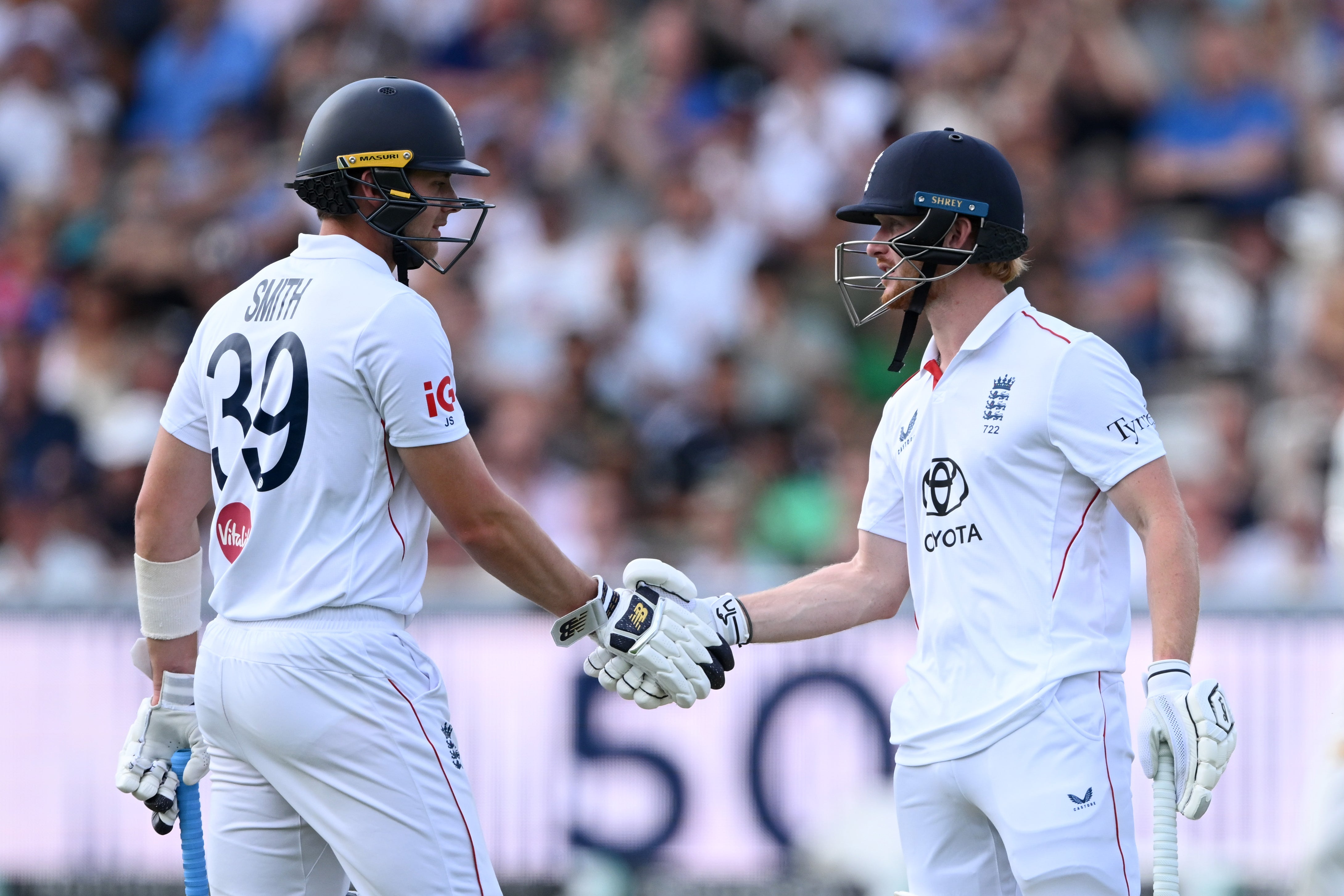 Jamie Smith and Jordan Cox led England’s resistance on an even day at Lord’s (Getty)