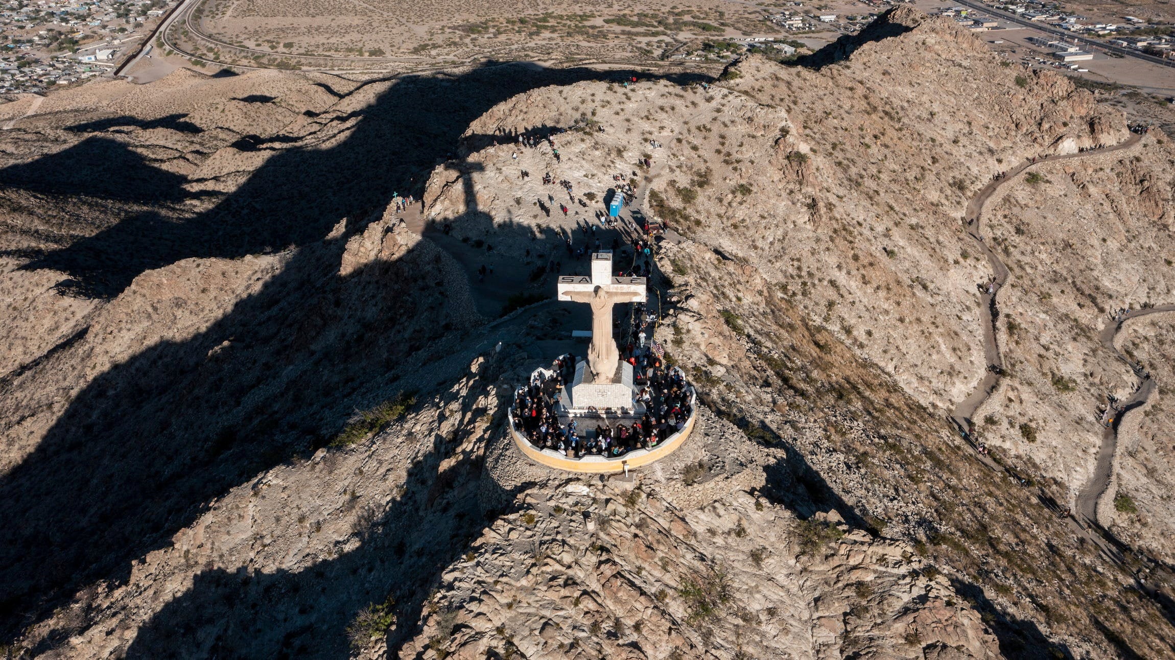 The monument attracts hundreds of pilgrims each year — as well as vandals who have broken the statue and tagged it with graffiti, which volunteer groups help clean