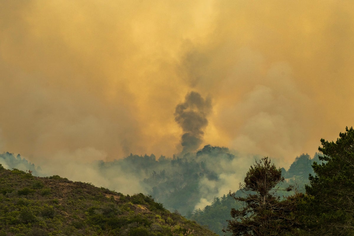 Fire crews respond to wildfires along California's Big Sur coastline
