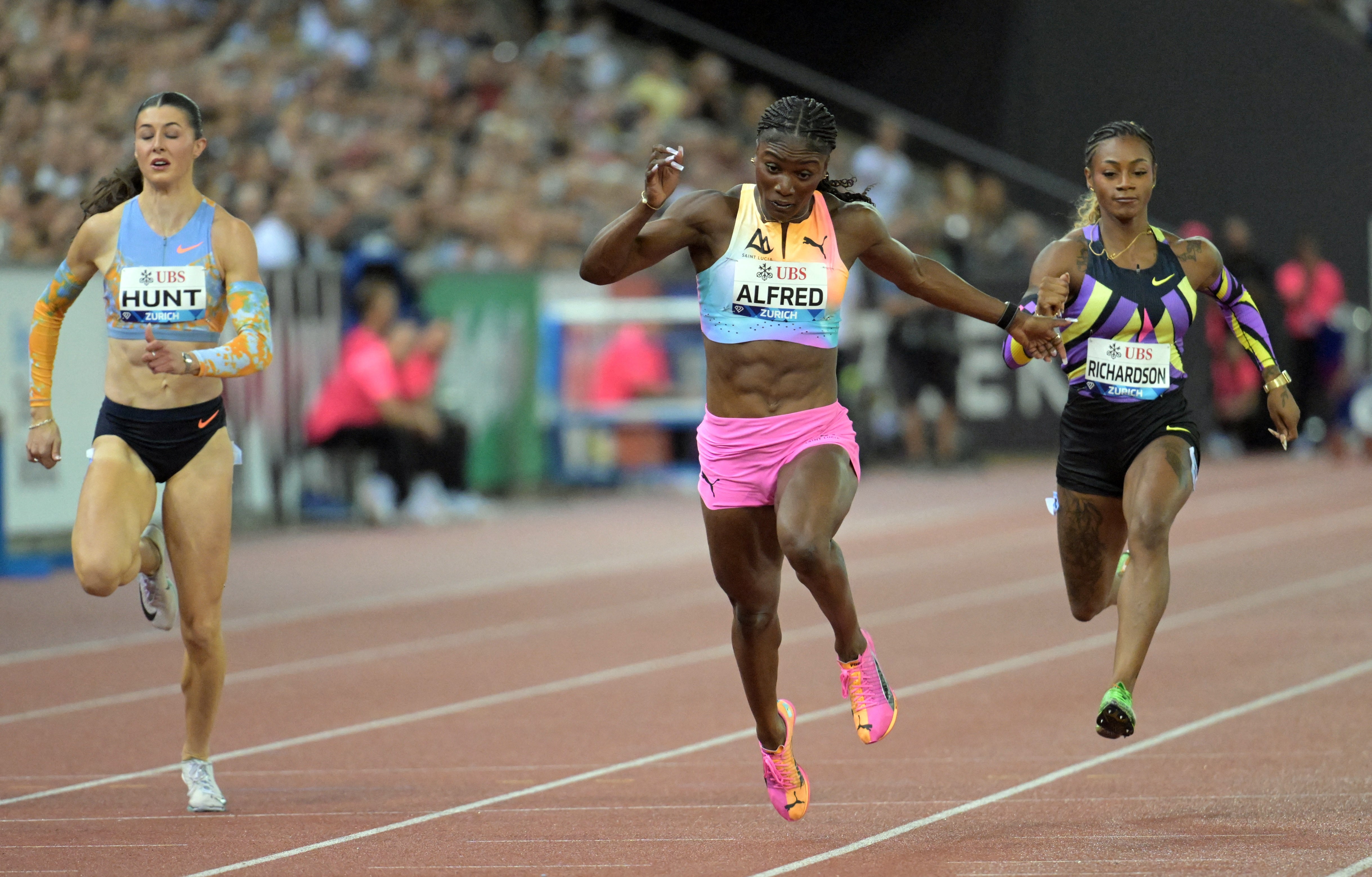 Amy Hunt beaten by Olympic champion Julien Alfred in Diamond League 100m |  The Independent