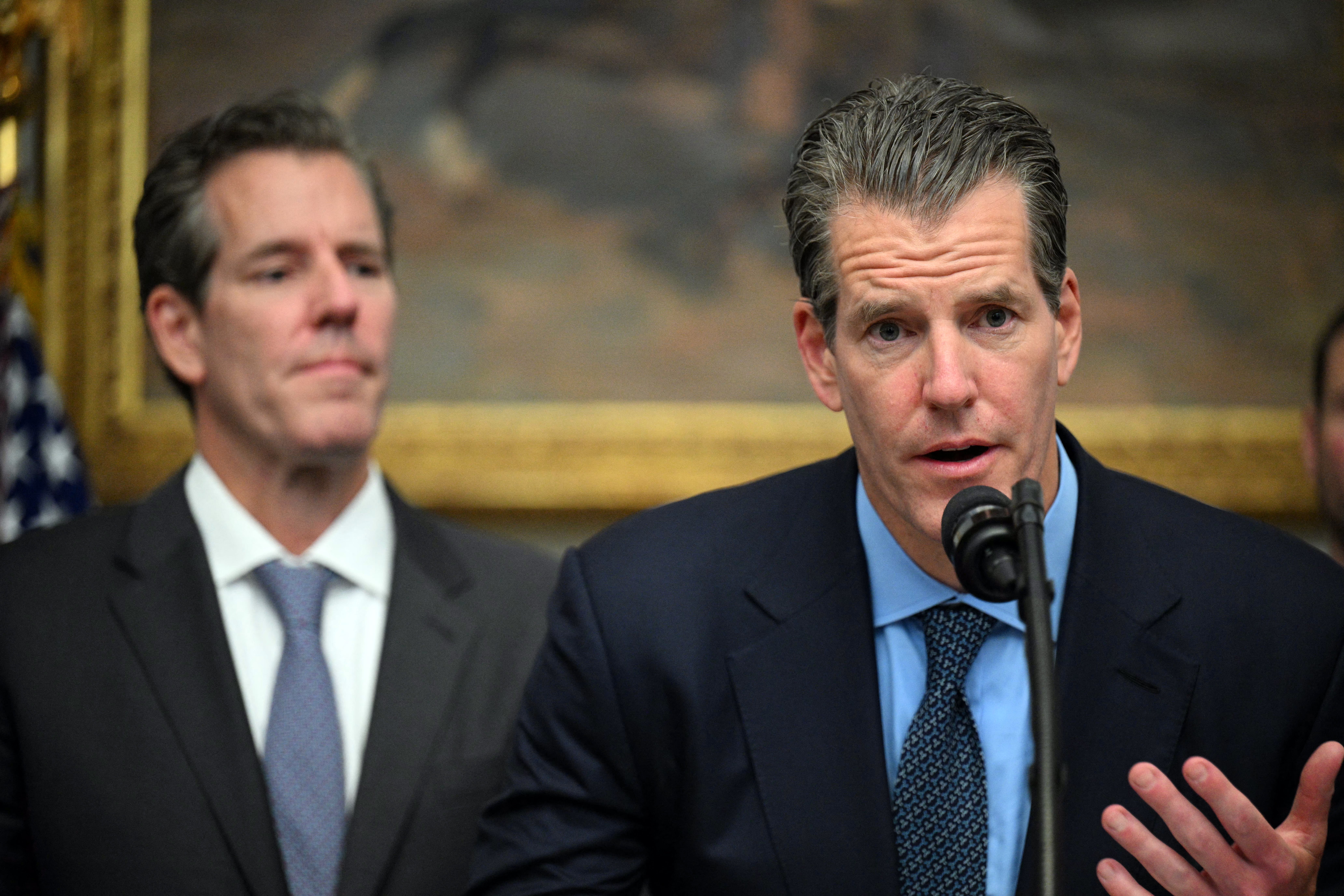 The filings show crypto entrepreneurs Cameron and Tyler Winklevoss made a $10 million donation to MAGA Inc. through Gemini Trust Co. on June 19