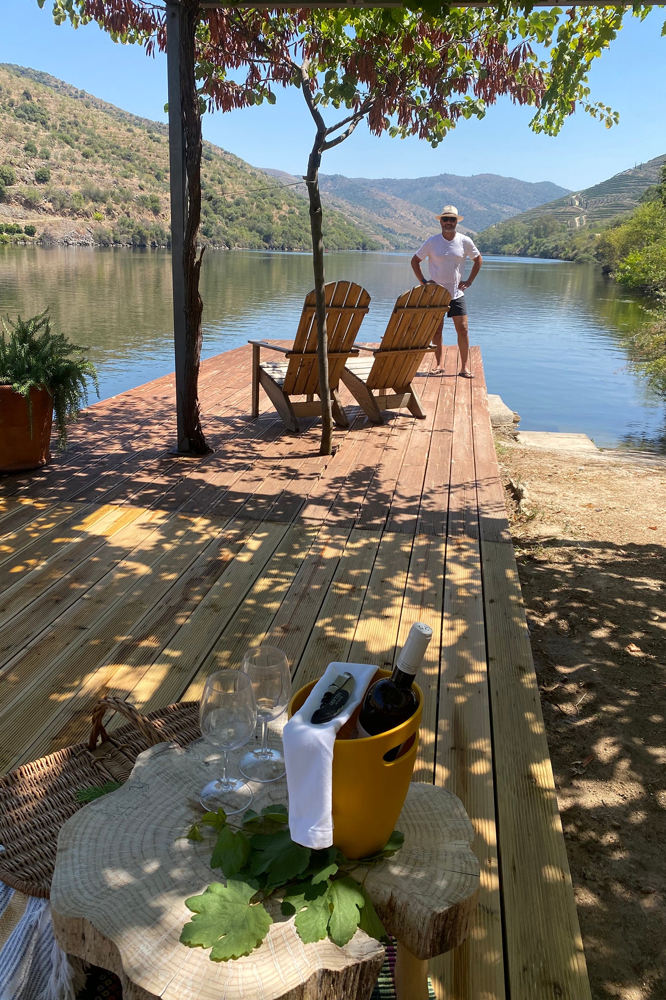 Picnic for two with a river view